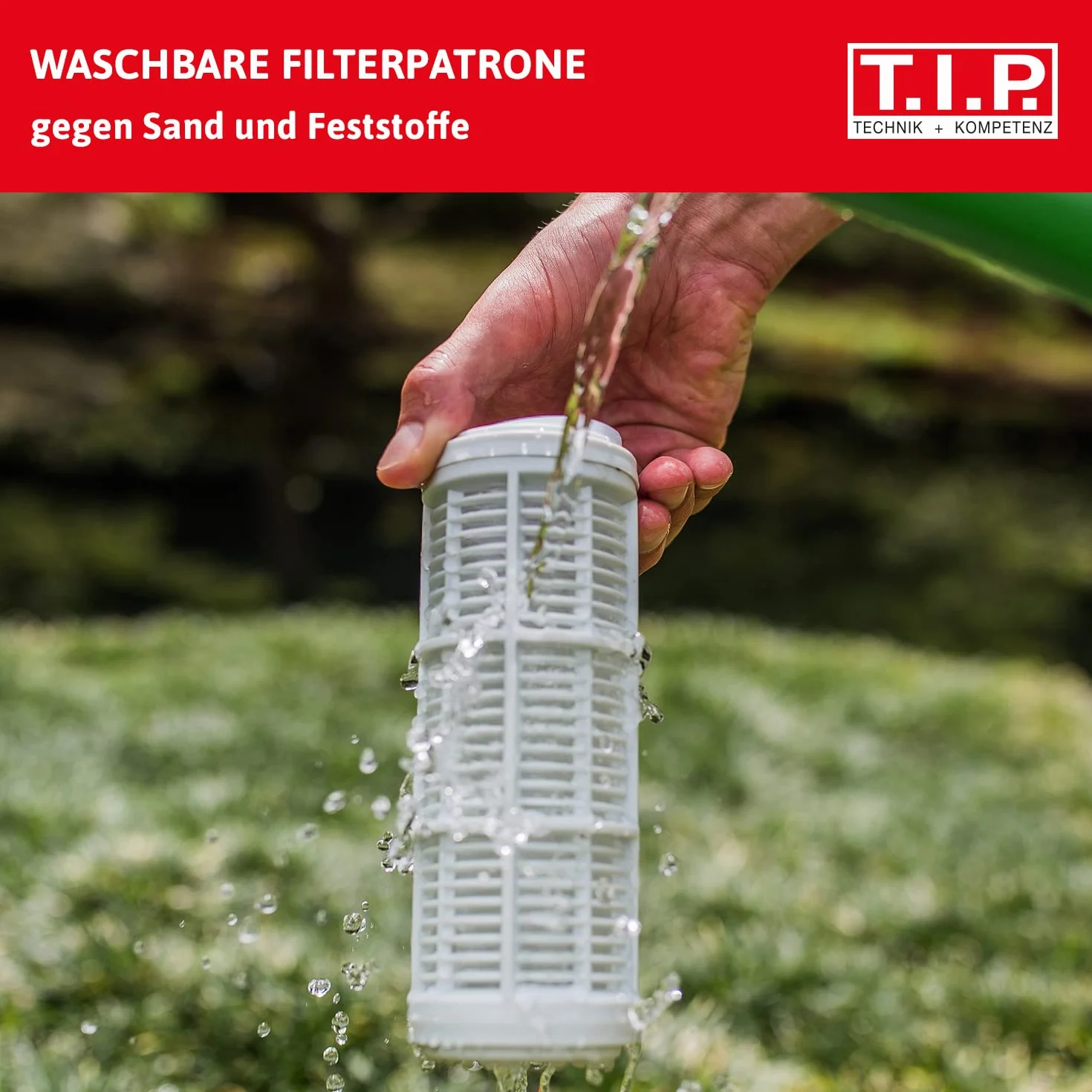 T.I.P. Filtr Wstępny Do Pomp Ogrodowych I Domowych Systemów Wodnych 17,8 Cm (7 Cali) (Przepływ Wody Do 7000 L na H, W Tym Zmywalny Wkład Filtra