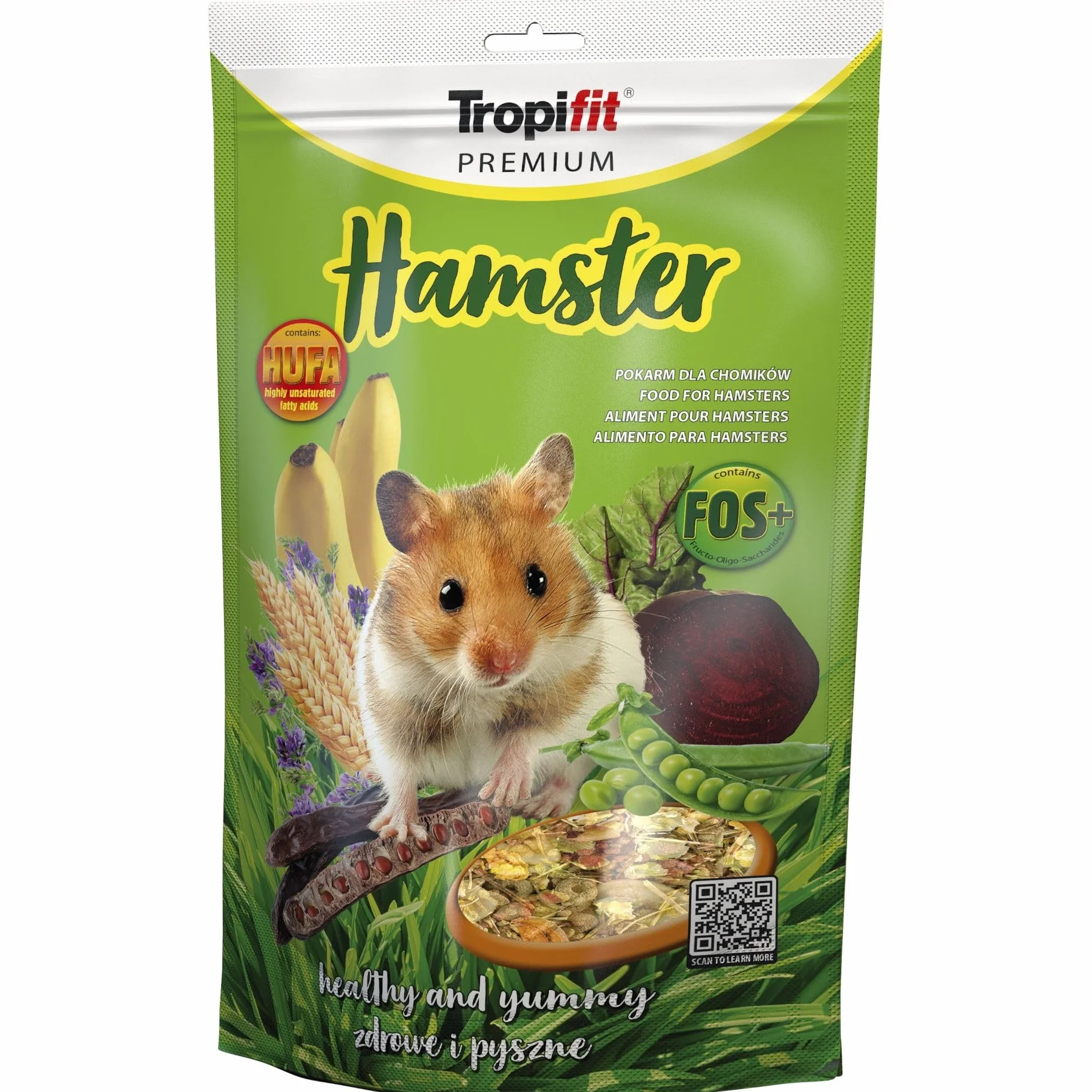 HAMSTER pełnowartościowy pokarm dla chomików z bananem i lucerną 500G