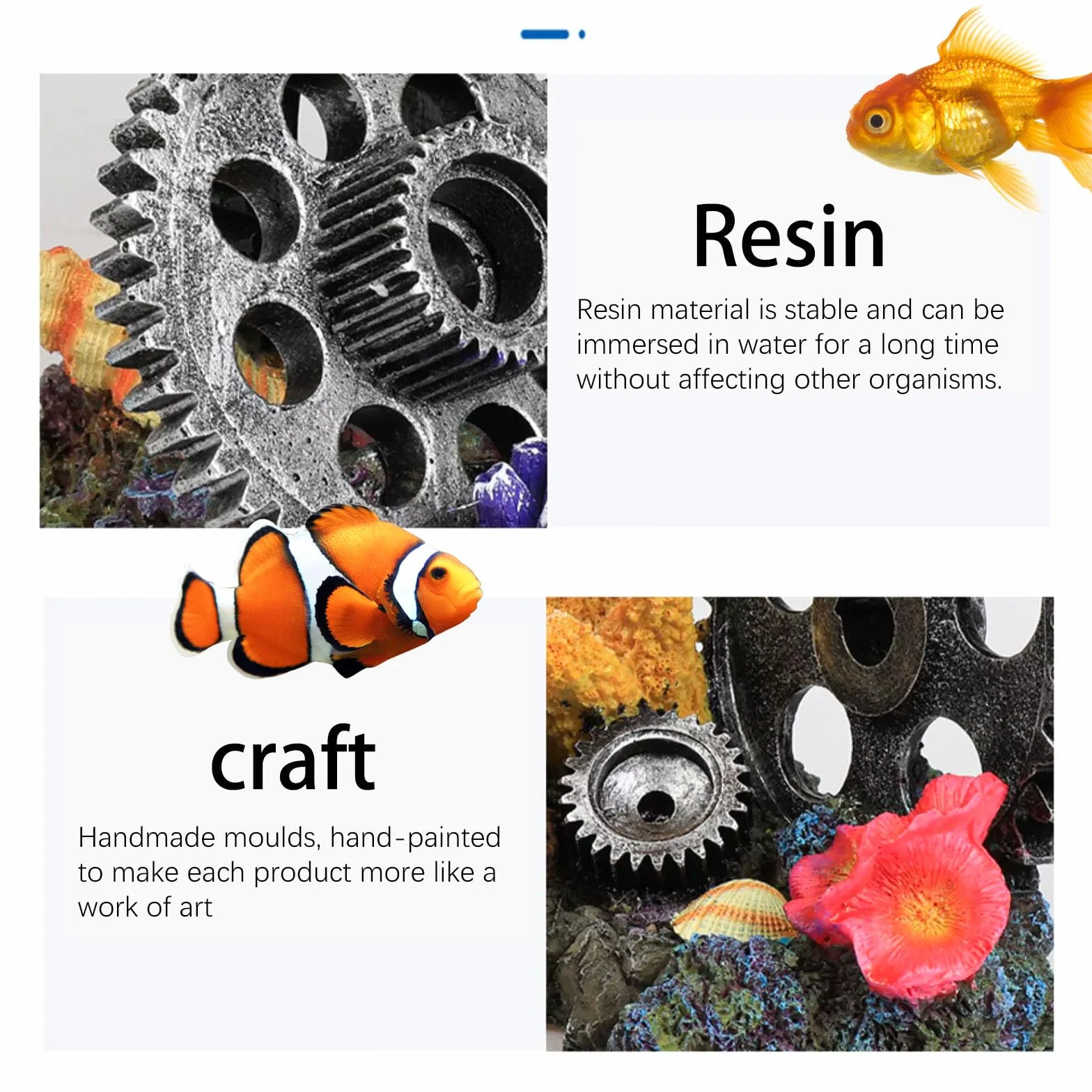 Sztuczna rafa koralowa dekoracja akwariowa koralowiec z żywicy