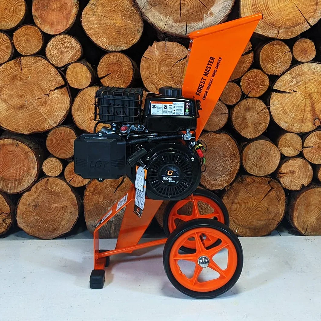 Forest Master Compact FM6DD-MUL 6 KM benzynowa niszczarka do rozdrabniacz do drewna mulczer. Pasuje do wszystkich zielonych odpadów ogrodowych, samodzielnie karmisz drewno wiórów do 50 mm