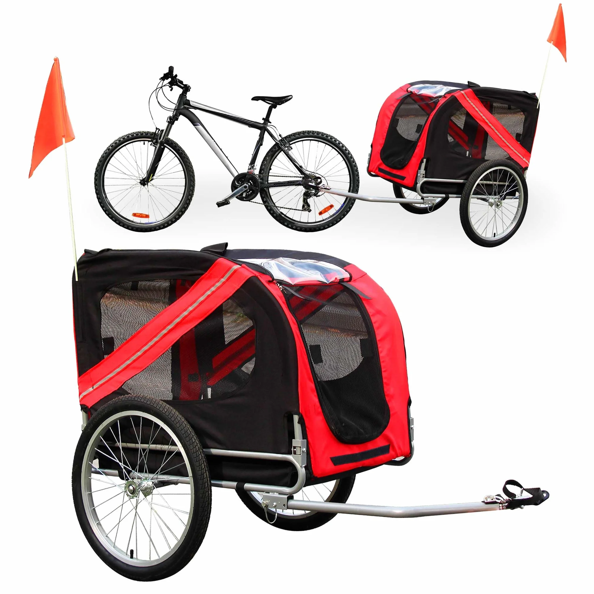 Przyczepka rowerowa dla psa z zaczepem obrotowym