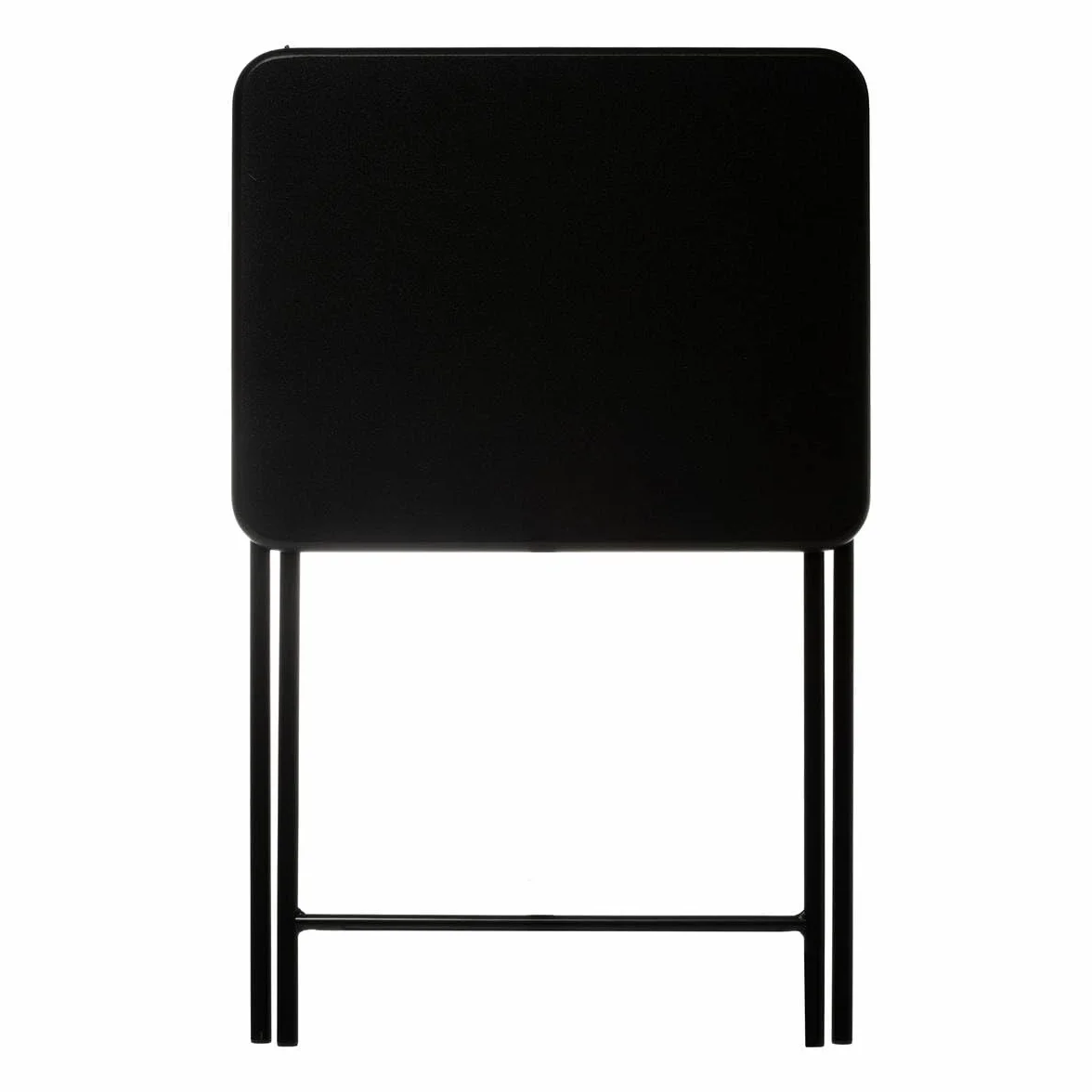 5five - Czarny składany stolik pomocniczy - L48 x D38 x H65 cm - Metalowa rama - do małej przestrzeni, balkonu, studia, salonu, sypialni