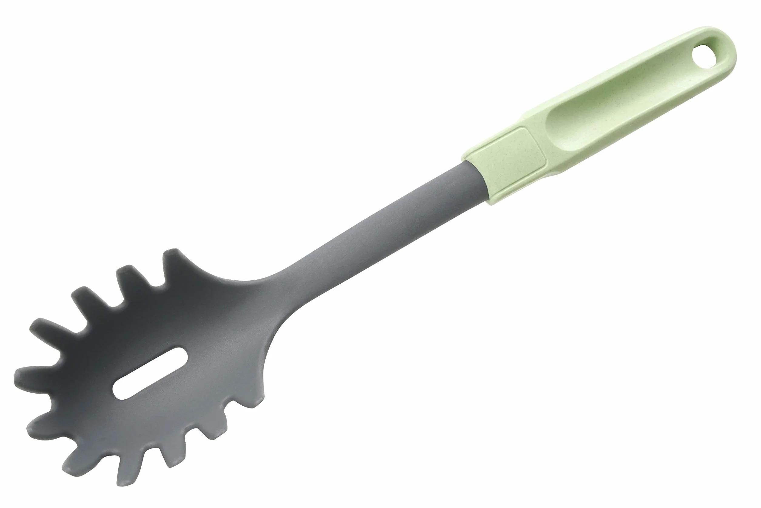 FACKELMANN Łyżka do spaghetti, miętowo-zielona/jasnoszara, 33 cm