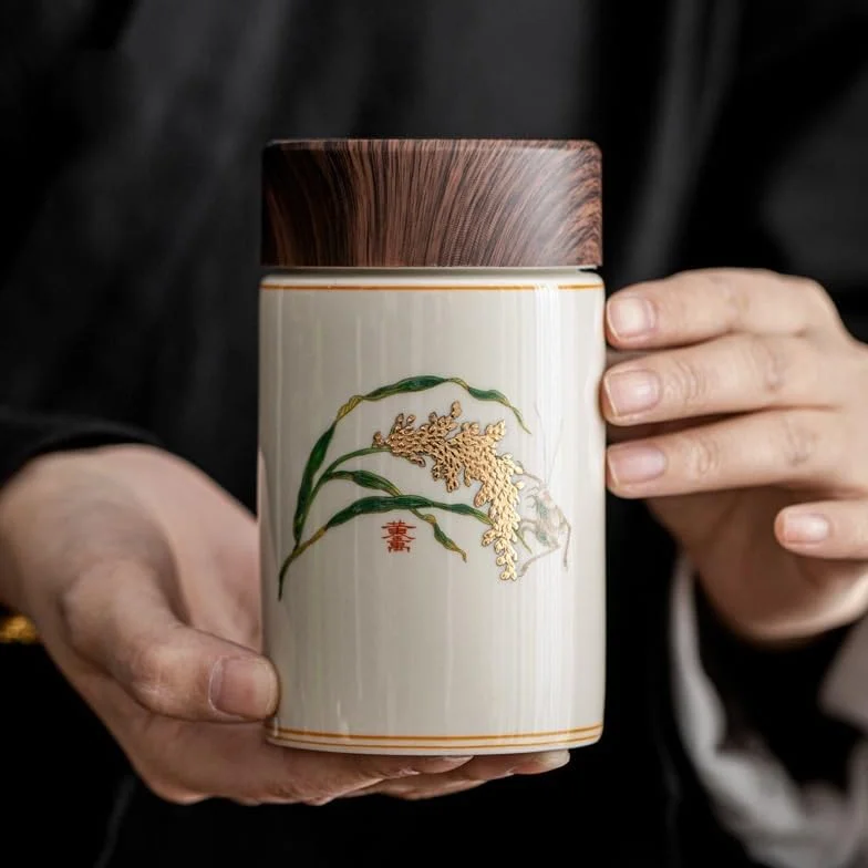 Pojemniki na cukier do herbaty Ceramiczne uszczelnione puszki na herbatę Czarna herbata Zielona herbata Pojemnik Mini małe Kung Fu zestaw do herbaty Akcesoria Kreatywne puszki kuchenne Puszki kuchenne