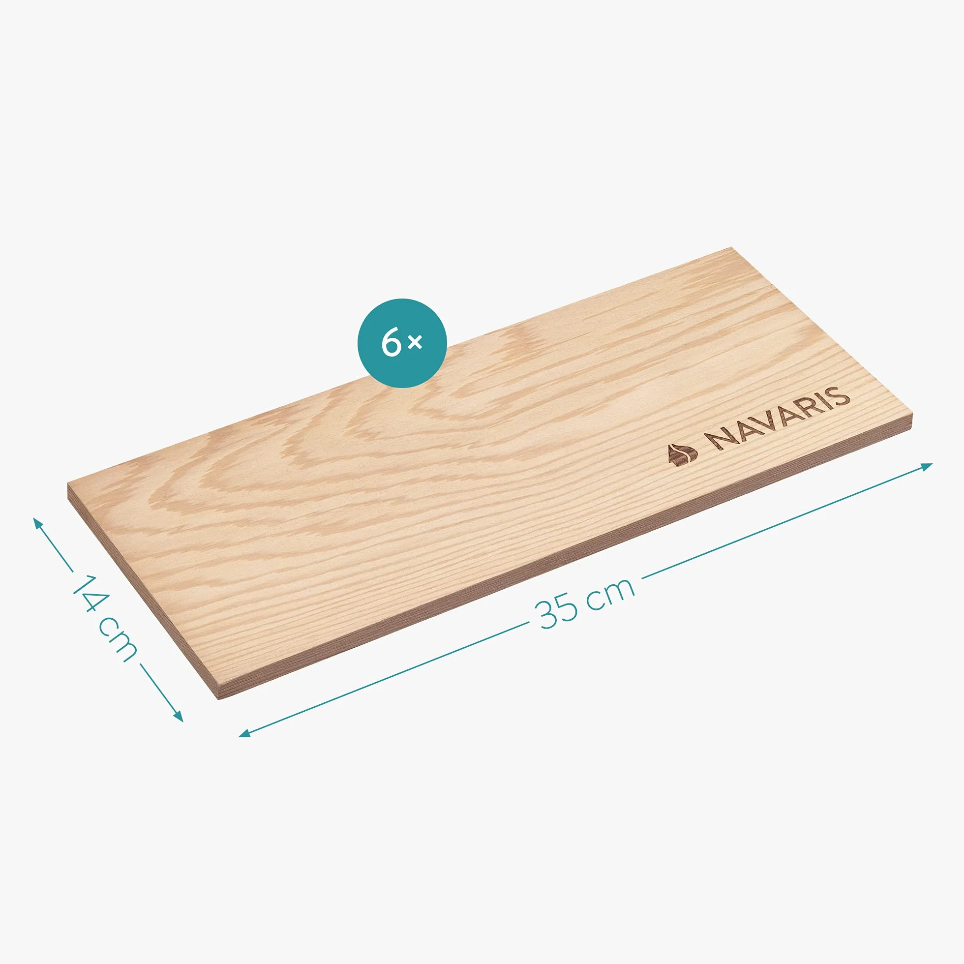 Navaris 6 x deski do grillowania z drewna cedrowego, 35 x 14 cm