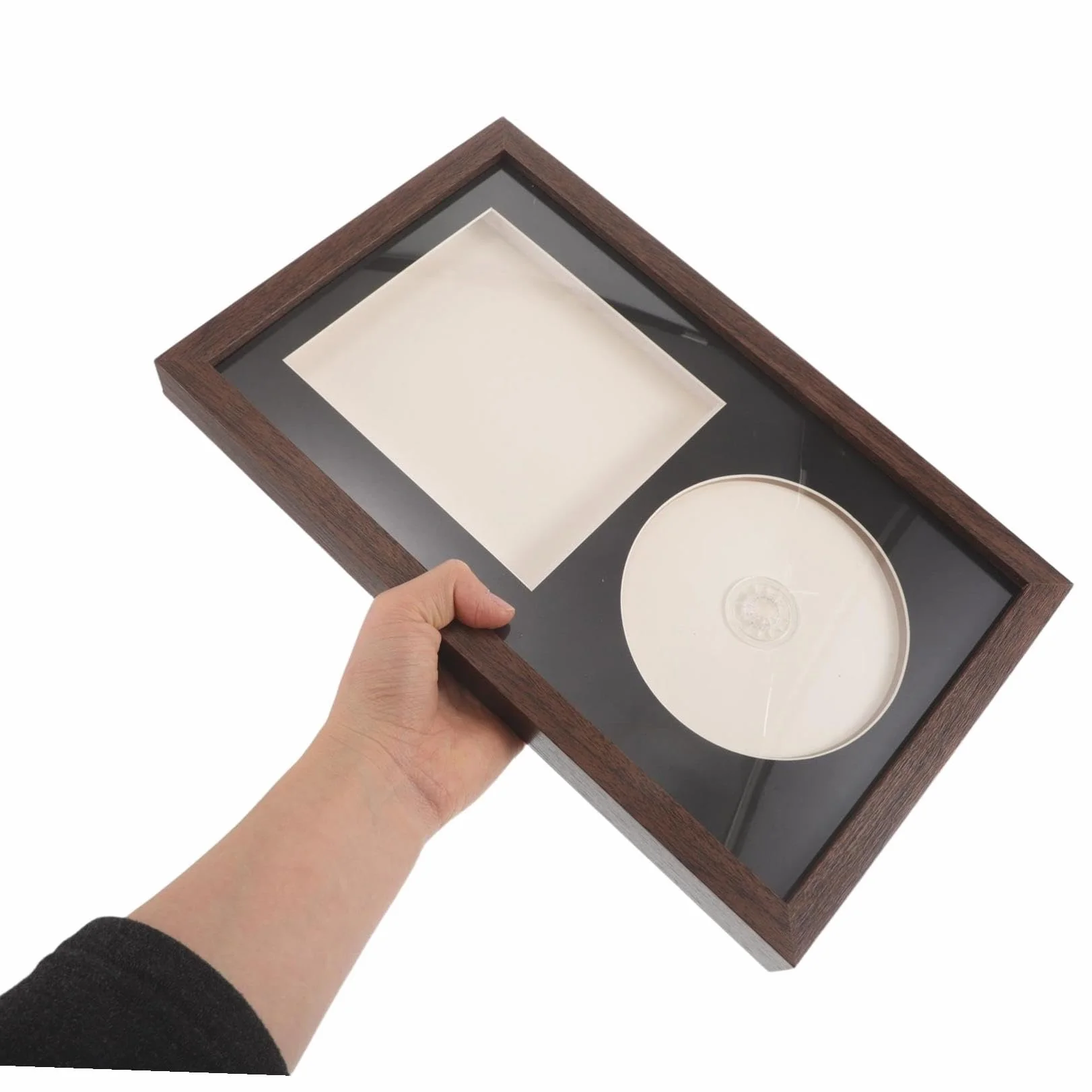 Drewniany stojak 3D z winylu i płyt CD, uchwyt ścienny i stołowy, 14,2 x 12,4 cm, kolekcjoner muzyki Sto, Ele Showcase na albumy i płyty