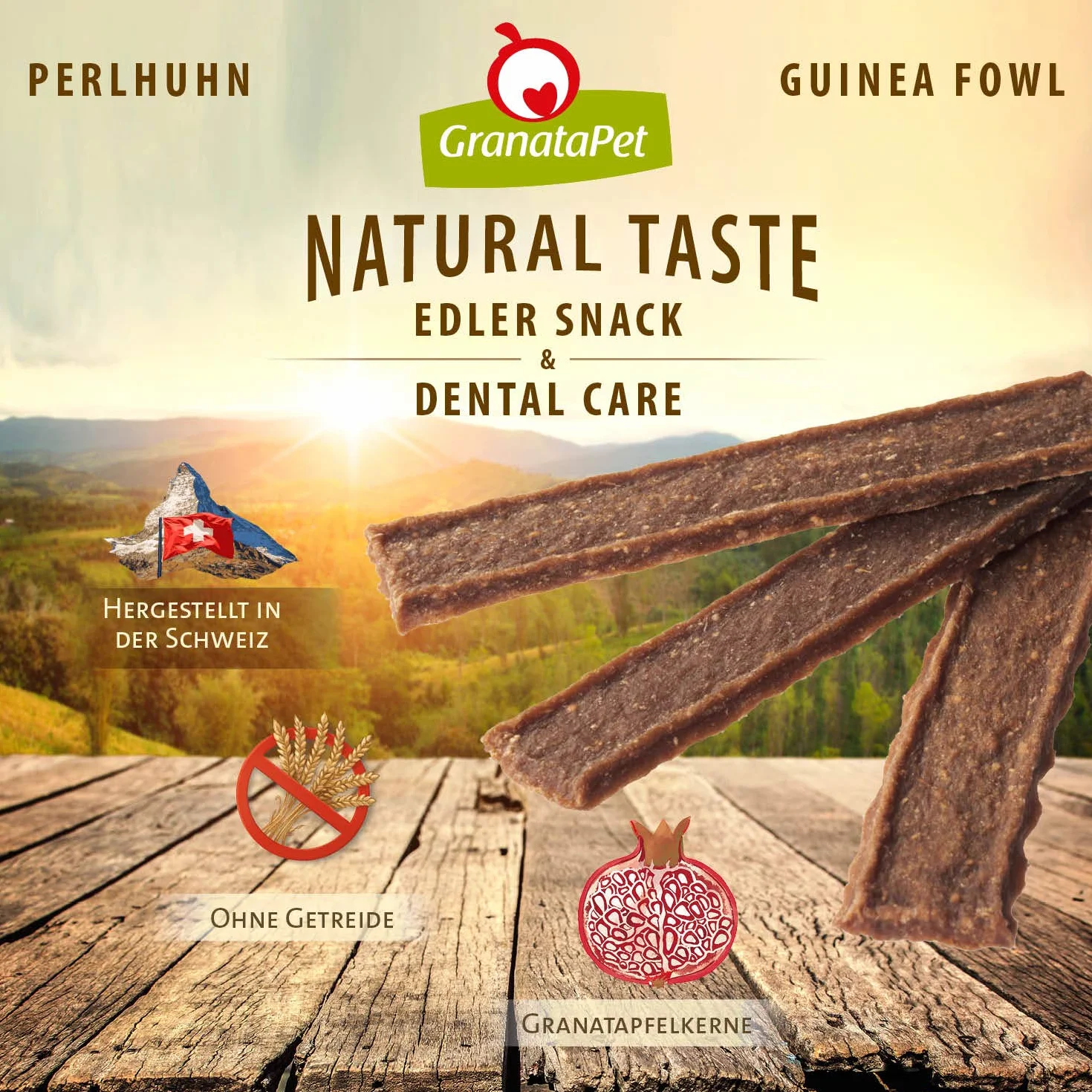 GranataPet Natural Taste przekąska z perliczki dla psów bez zbóż 90 g