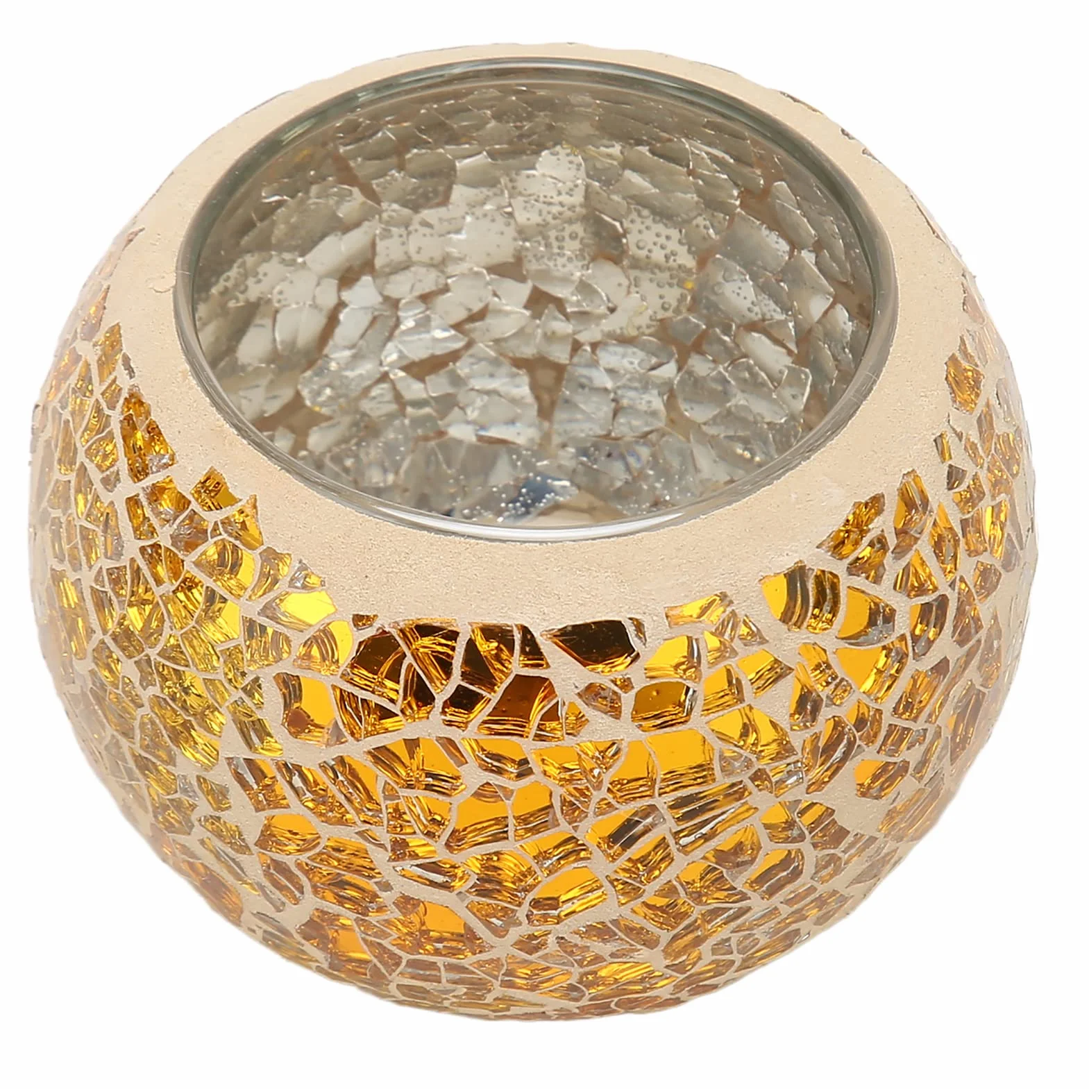 TEALIGHT Candle Holder, Gold Candle Holders Mosaic Glass Tealeght Candle Holder, Aromaterape Party Dekoracyjny Uchwyt świecy, Miski do Doniczki, Uchwyty na Długopis Biurowy