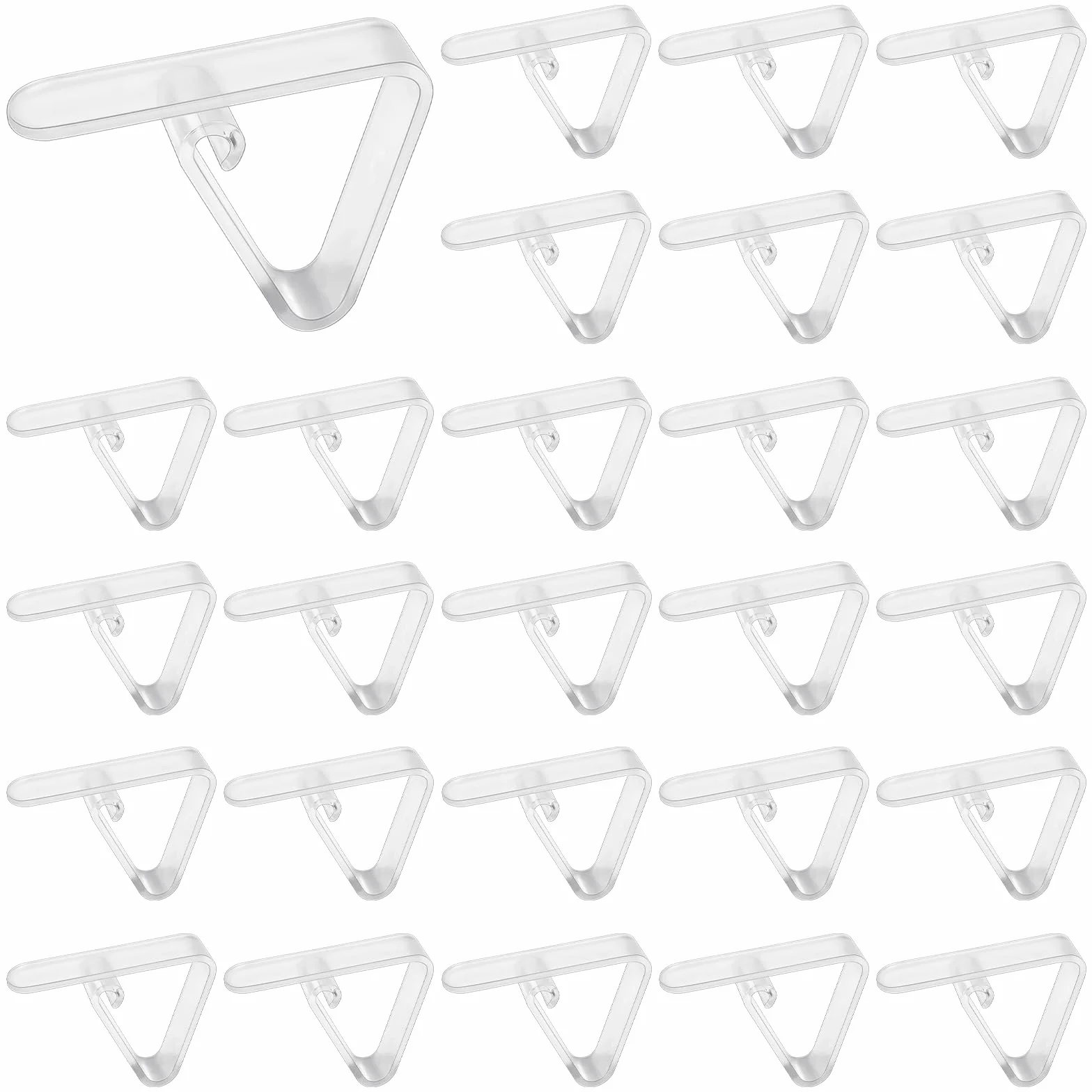 AUAUY 27 sztuk klipsy do obrusów, przezroczyste plastikowe klipsy do obrusów, przezroczyste klipsy piknikowe, klipsy do obrusów, klipsy do obrusów na zewnątrz, klipsy do stołów na zewnątrz i wewnątrz