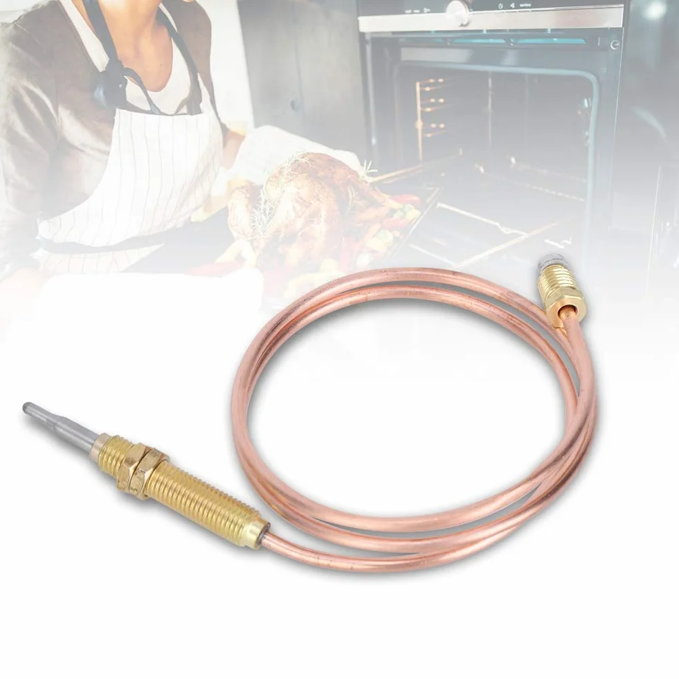 Uniwersalna termopara gazowa M8 gwint grzejnik gazowy sonda termopara 600 mm grzejnik zewnętrzny części zamienne nakrętki łączące do kominka grill akcesoria