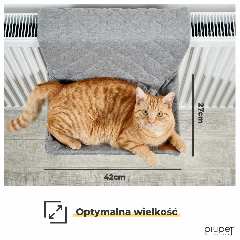 PiuPet Hamak dla kota do 7 kg na grzejnik kompatybilny z łóżkiem 9-12 cm