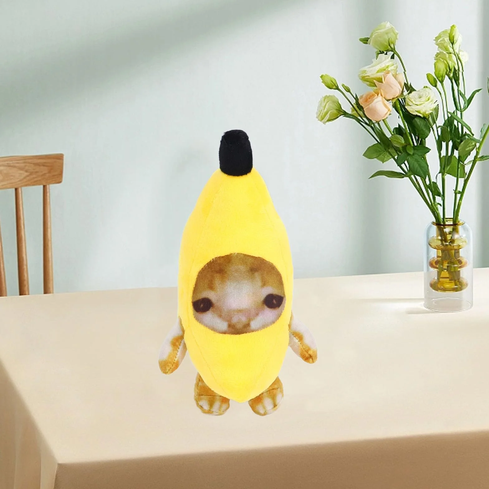 Pluszowy Kot Bananowy 20 cm Zabawna Dekompresja Miękki Pluszak