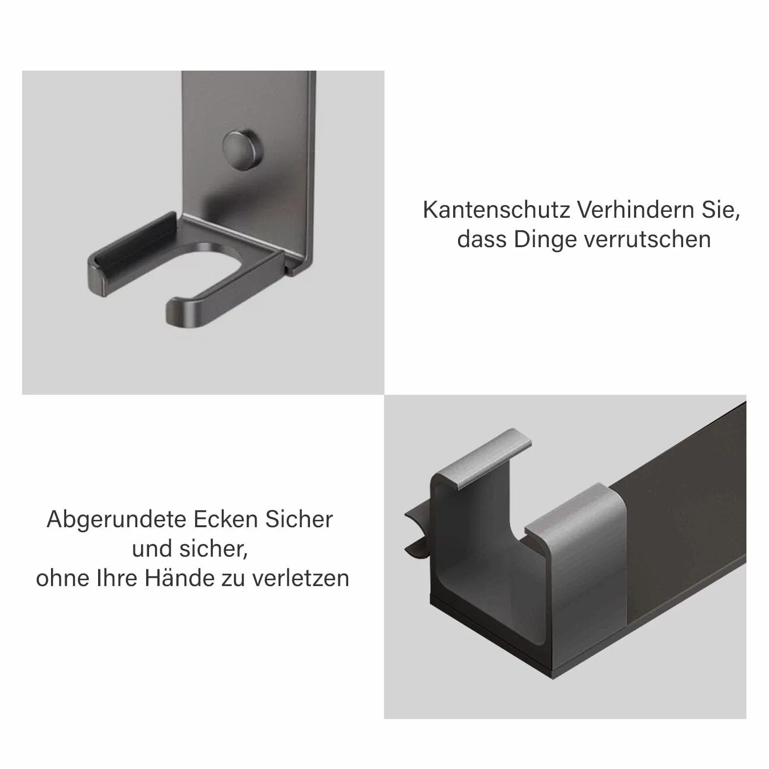 GIONAR Uchwyt ścienny do Dyson Airwrap, metalowy uchwyt bez wiercenia, do Dyson Airwrap, odporny na wysokie temperatury stop aluminium, do prostownic, lokówek i wielu innych, szary pistolet