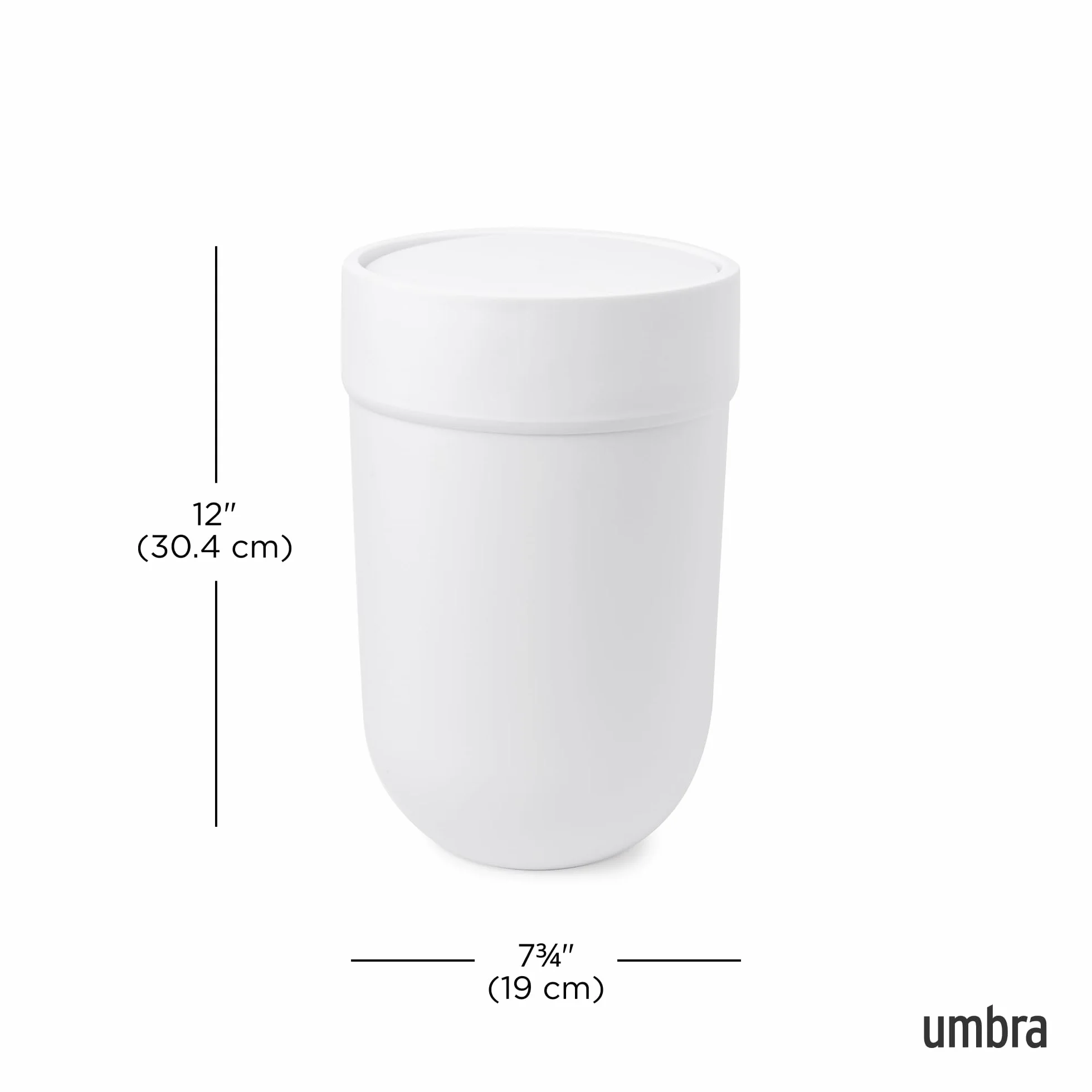 Umbra Touch Kosz na Śmieci, Biały, 6 L