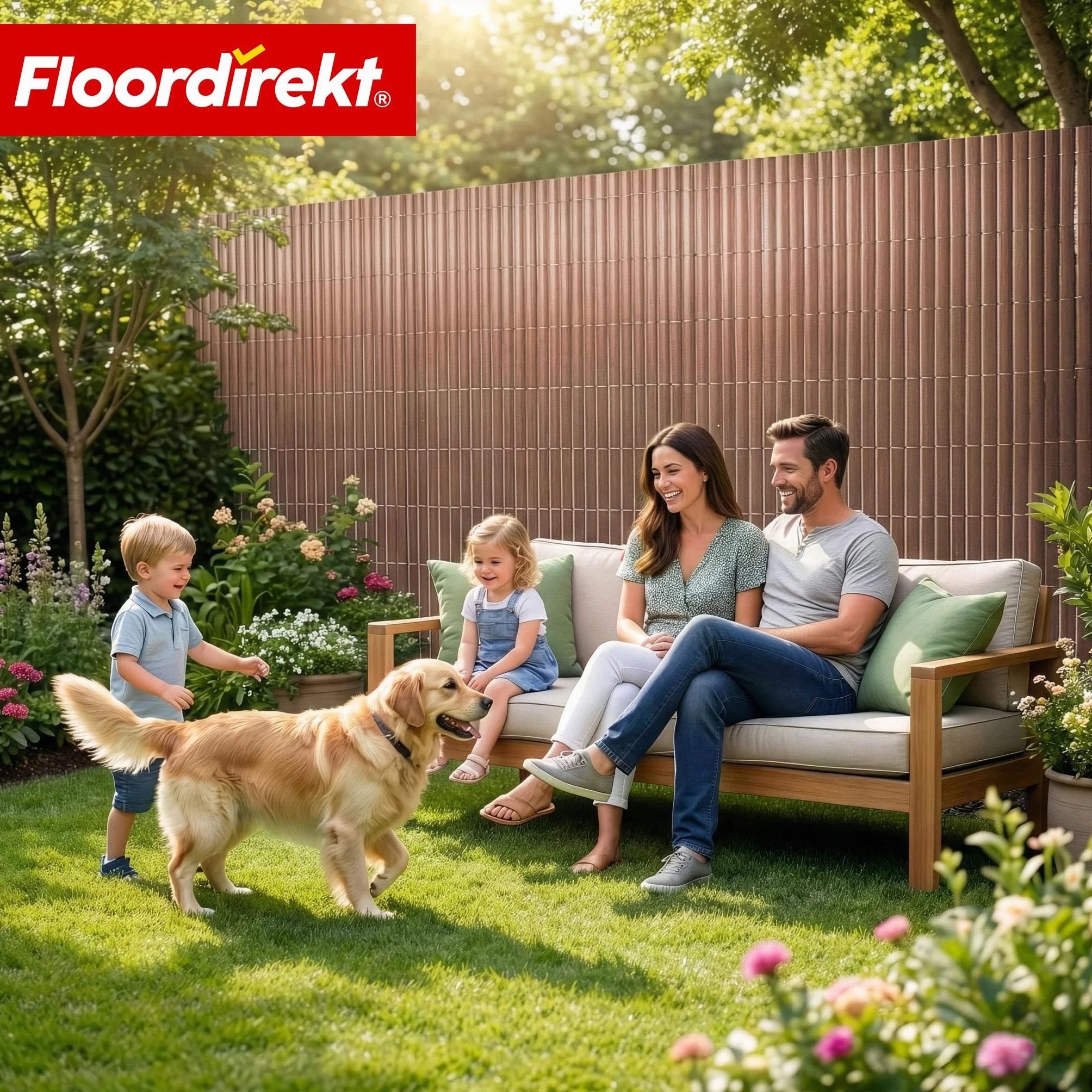 Floordirekt Osłona przed spojrzeniami, do ogrodu, na balkon i taras, mata maskująca, ochrona przed spojrzeniami i na zewnątrz, dostępna w wielu kolorach i rozmiarach (100 x 500 cm, brązowa)