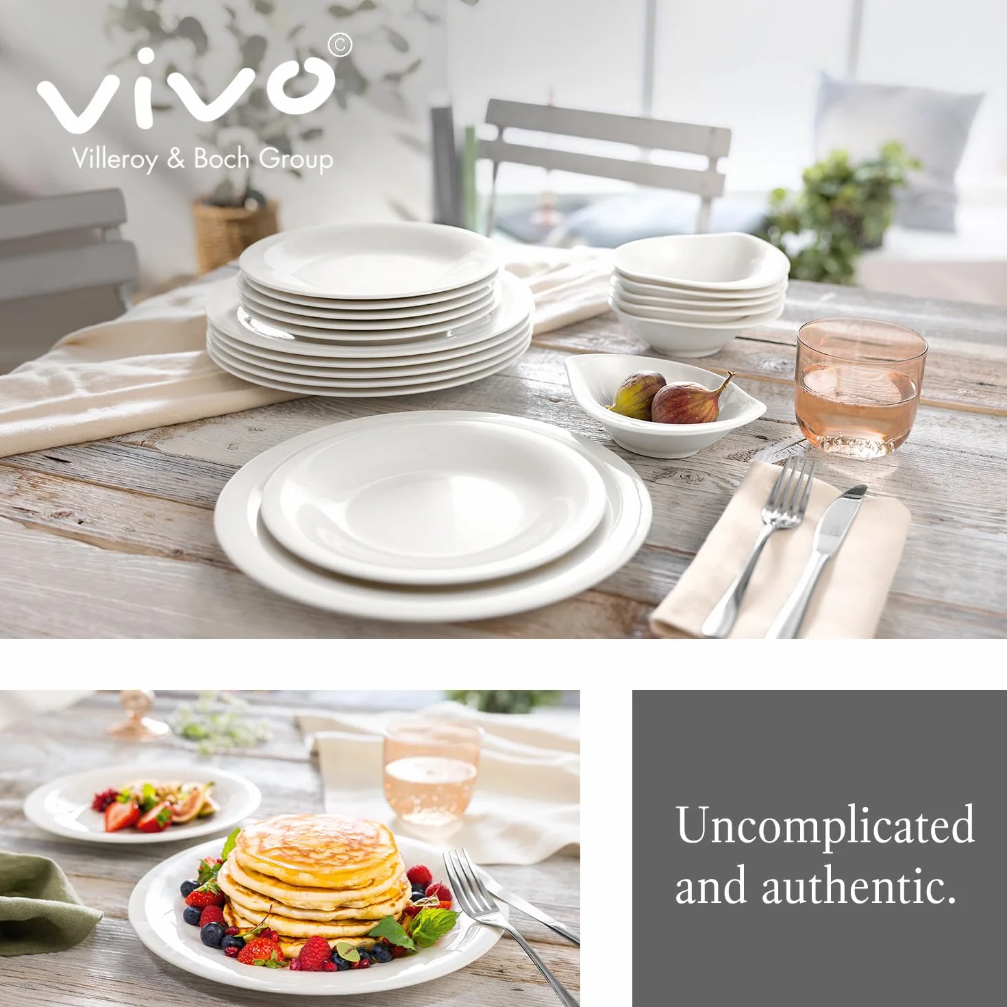 vivo by Villeroy & Boch – New Fresh Basic komplet sztućców, 24-cz., dla 6 osób, stal nierdzewna 18/10, można myć w zmywarce