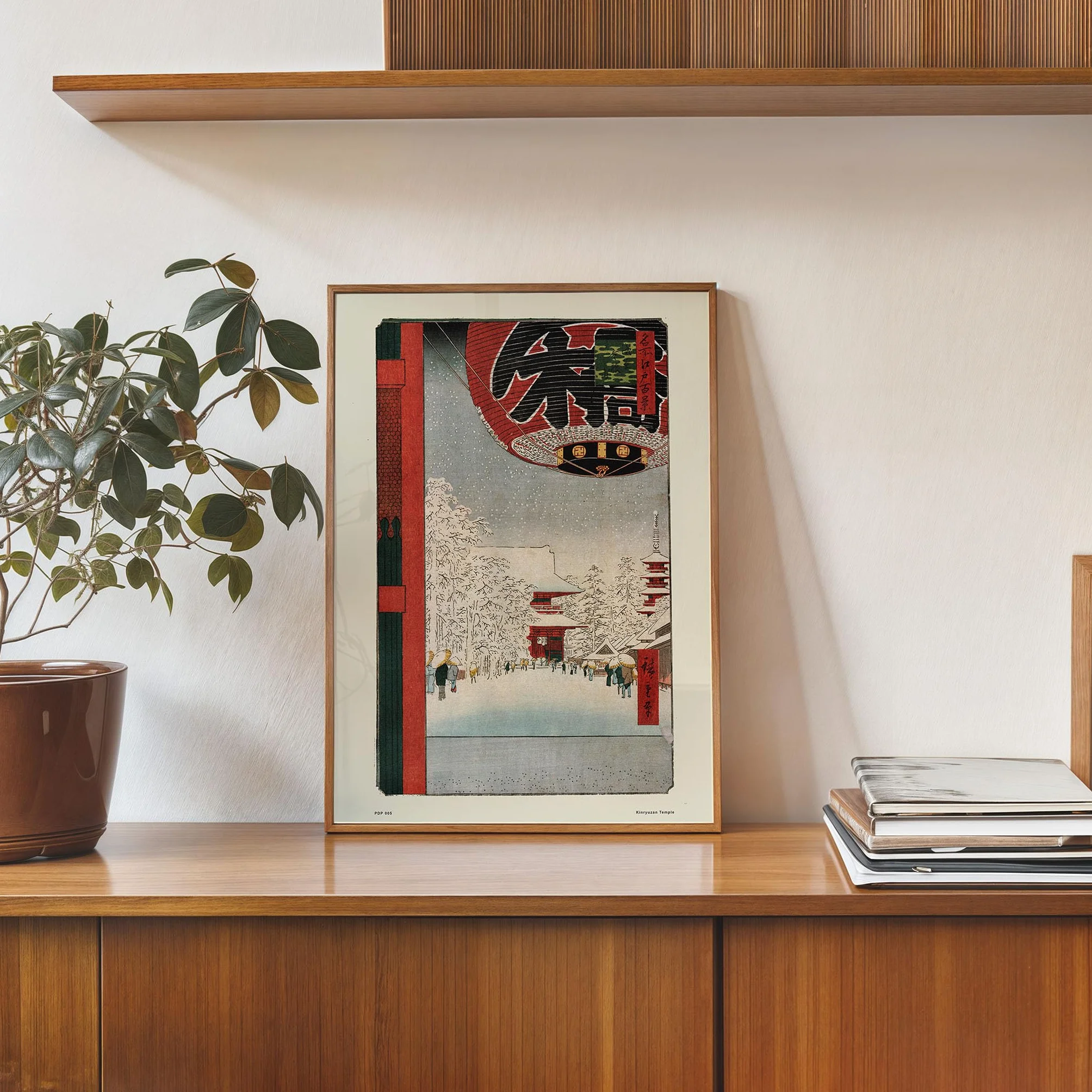 Hiroshige japoński plakat artystyczny druk kinryuzan świątynia