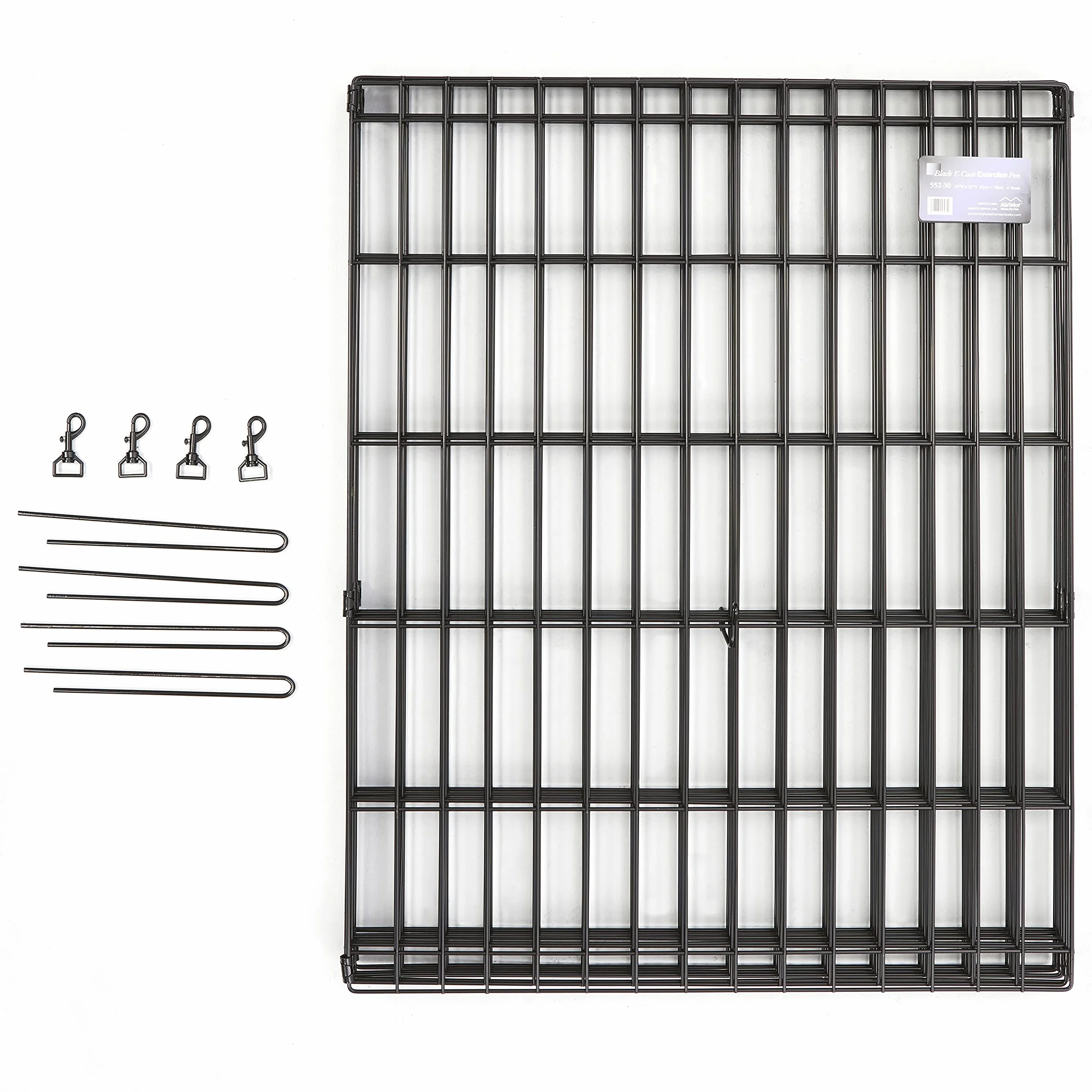 MidWest Homes for Pets kojec dla psów 60,96 cm x 60,96 cm czarny E-Coated 550-24DR