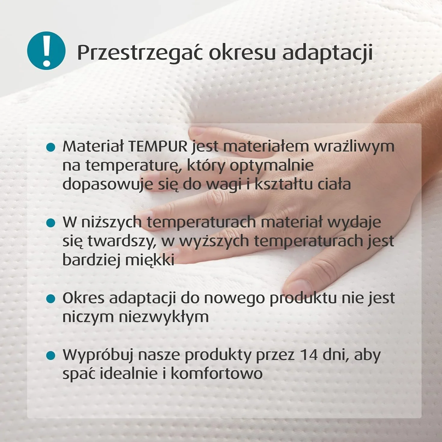Tempur Ombracio Poduszka Ergonomiczna, Biały, 60 x 50 cm