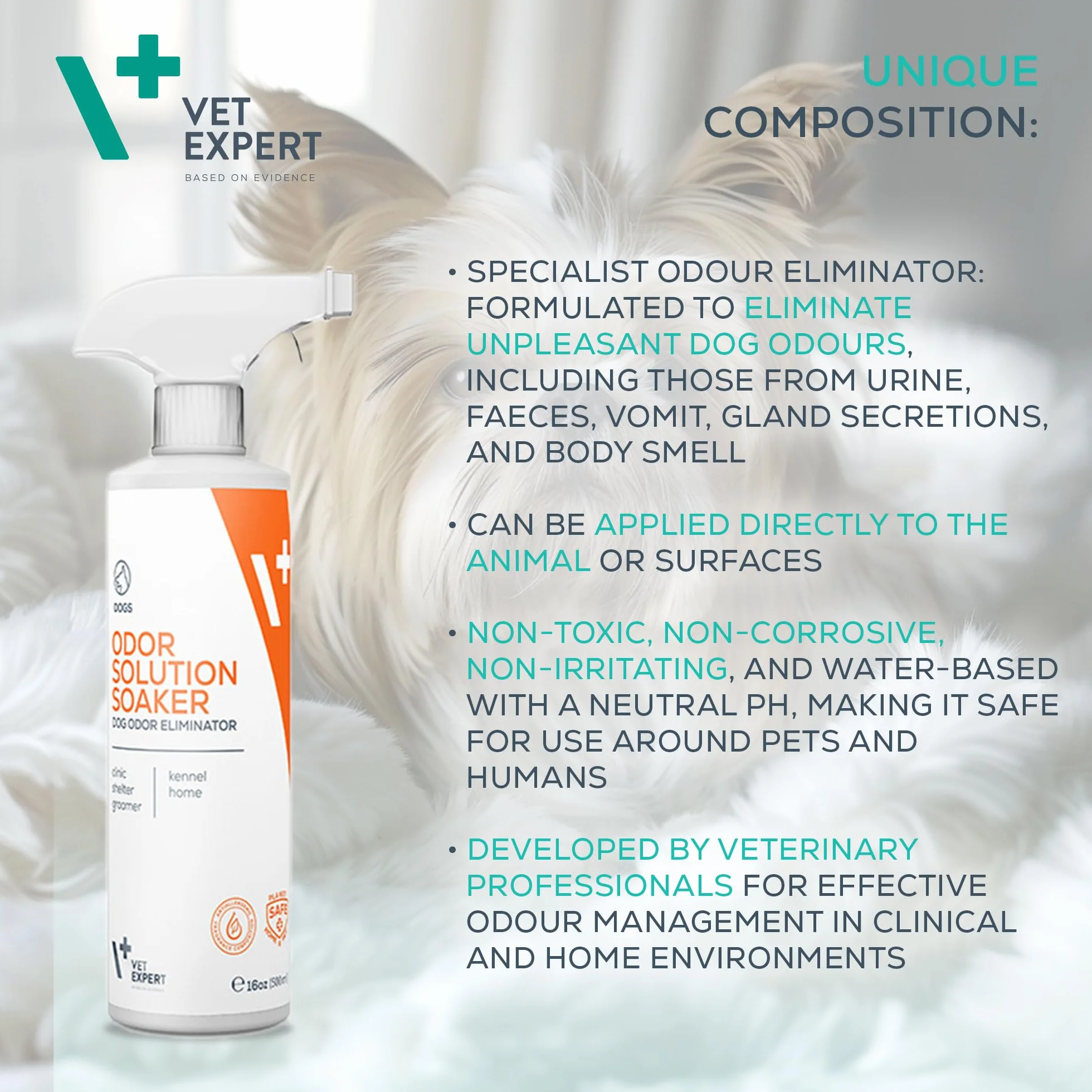 VET EXPERT DOG ODOR ELIMINATOR + TRIGGER - neutralizator zapachów psów 500 ml