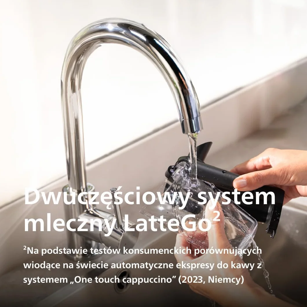 Philips w Pełni Automatyczny Ekspres do Kawy z Serii 5500-20 Kaw Gorących i Mrożonych, Szybki w Czyszczeniu System Mleczny LatteGo, Technologia SilentBrew, QuickStart, Szary (EP5544/50)