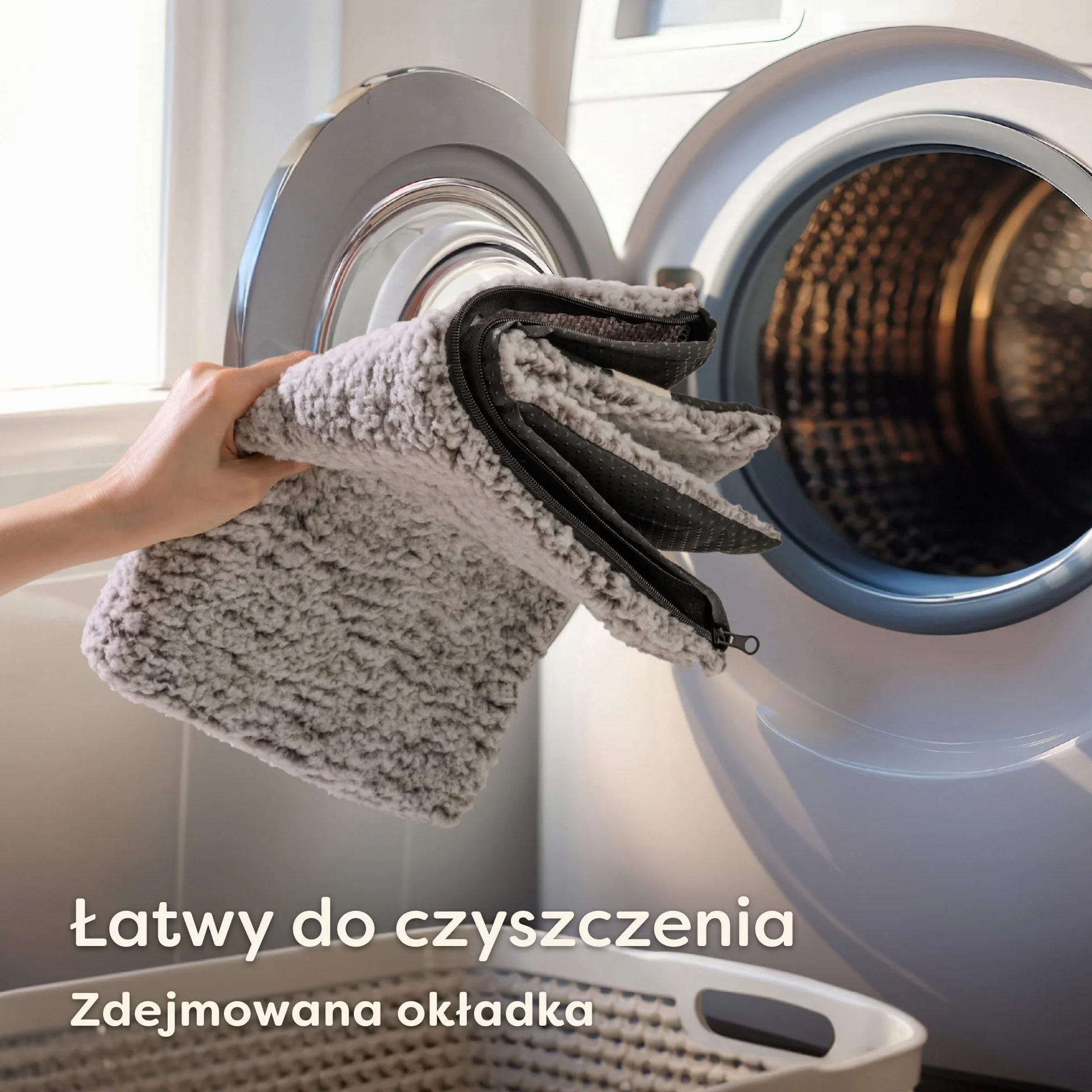 Legowisko Na Okno Dla Kota 90 cm Mata Samonagrzewająca Się Antypoślizgowa Hamak Szary