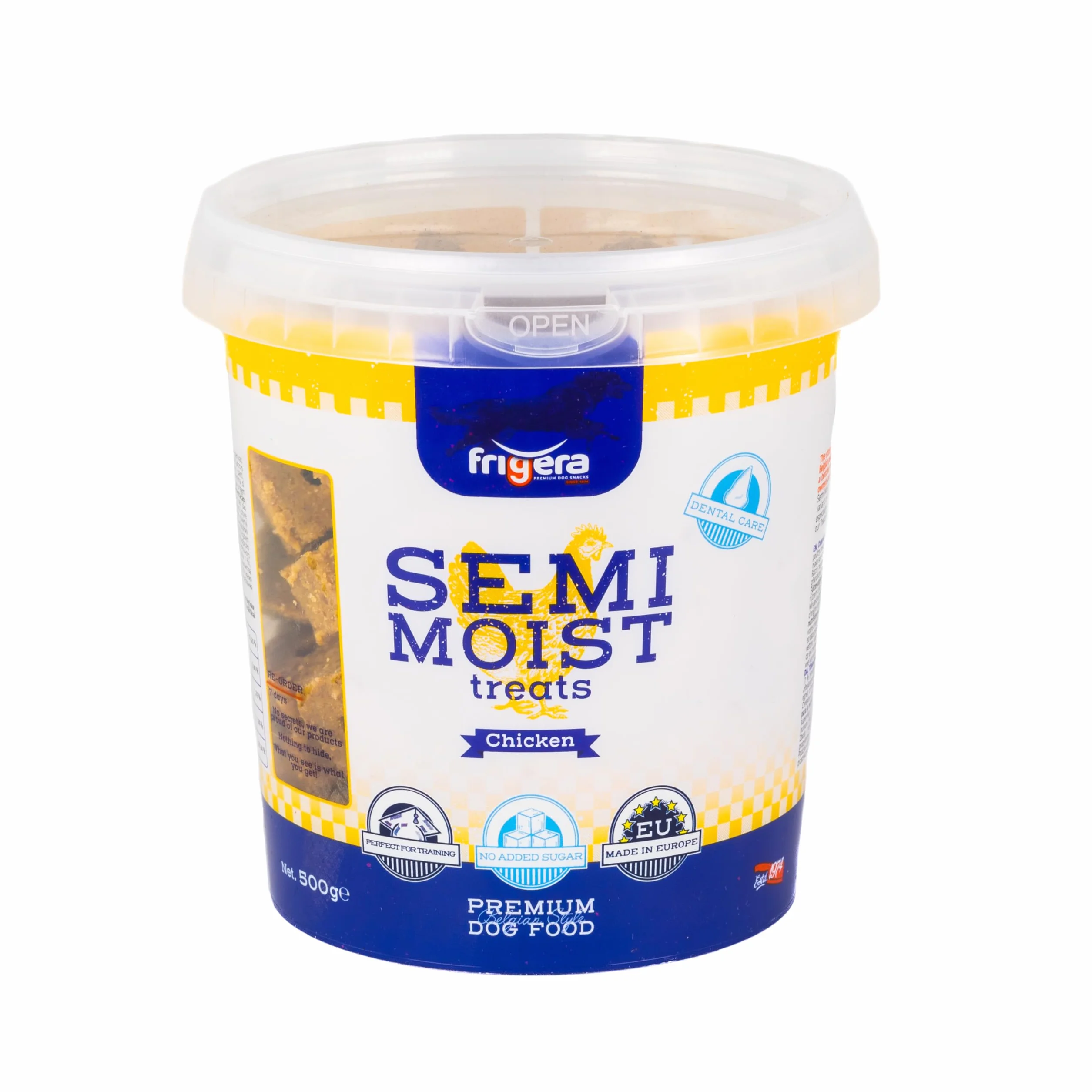 Frigera Semi-Moist Soft Treats Kurczak 500g Miękkie przekąski dla psów
