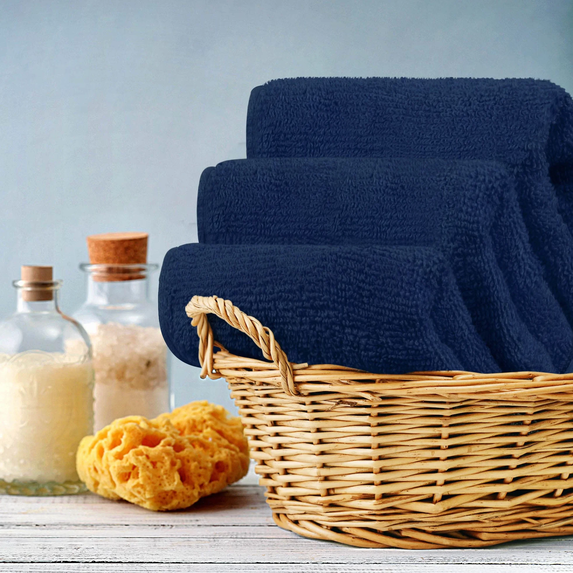 Utopia Towels - 12 luksusowych ściereczek, 30 x 30 cm - 100% bawełna Flanelowe ściereczki do twarzy Premia, bardzo chłonne i miękkie w dotyku (granatowy)
