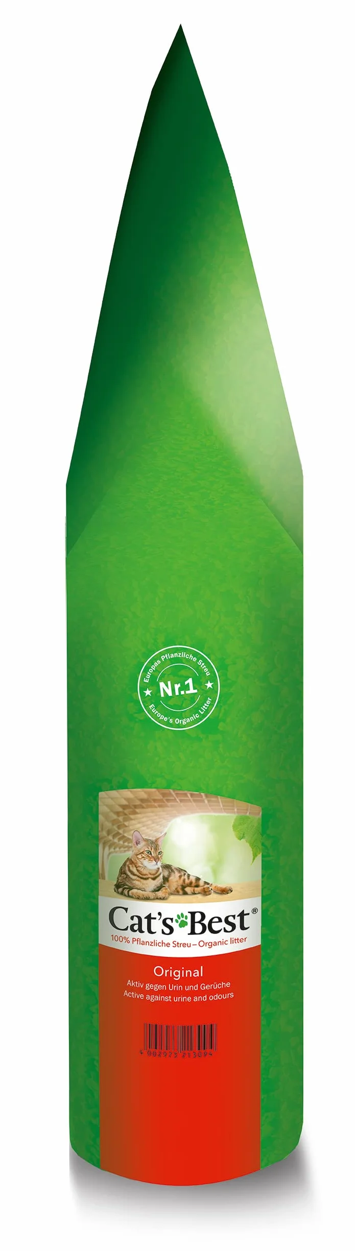 Cat's Best Original, w 100% roślinny żwirek dla kota zbrylający o maksymalnej chłonności - naturalnie aktywnie zwalczający nieprzyjemne zapachy, 17,2 kg/40 l
