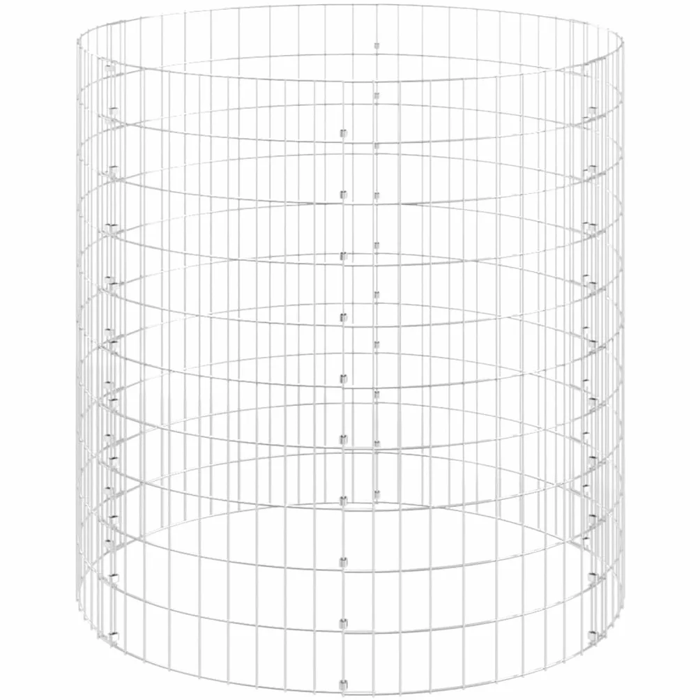 vidaXL Kompostownik ogrodowy, Ø100x100 cm, stal galwanizowana, pojemnik na odpady bio, zbiornik na kompost, pojemnik na kompost