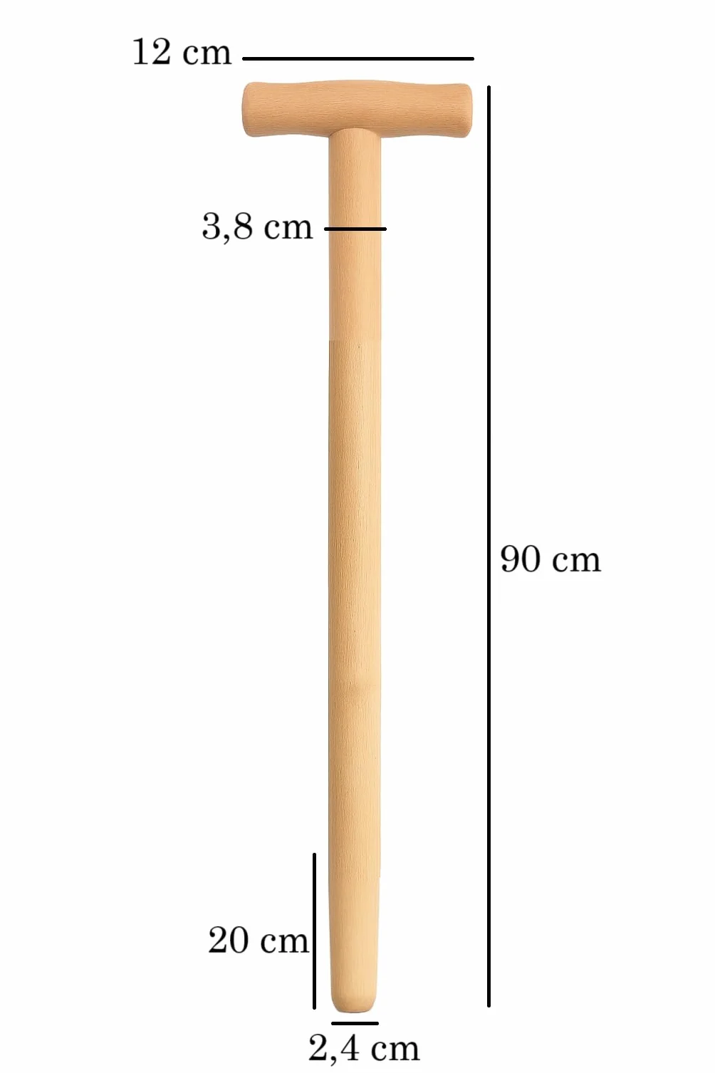 STYL TRZONEK TRZON KIJ Z RĄCZKĄ do łopaty grabi wideł T 38mm 90cm 1 szt FSC