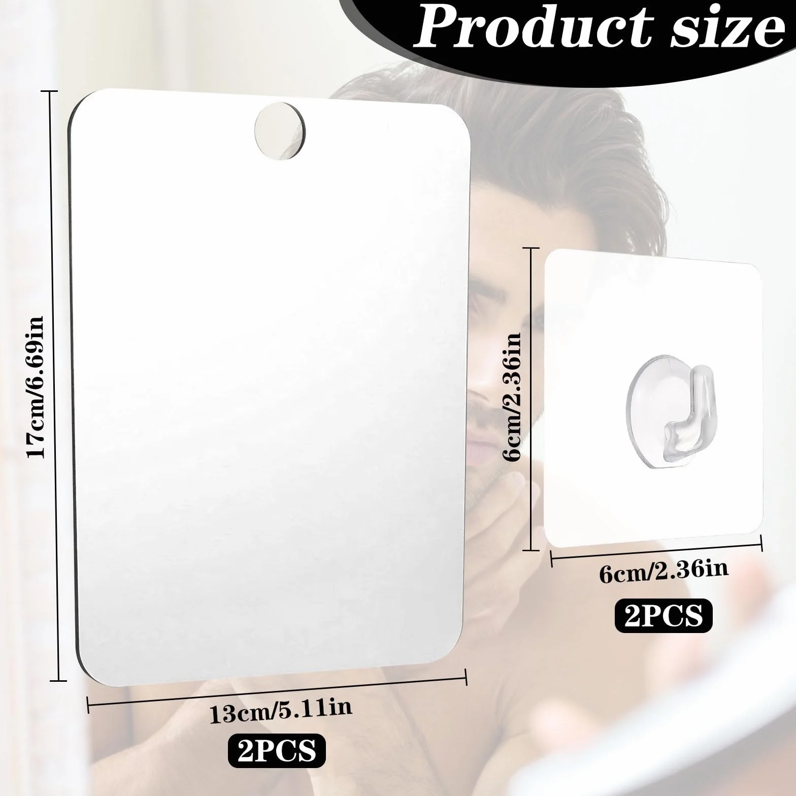 Nietłukące się lusterko prysznicowe do lusterek do golenia (średnie, sztuki, "x") - 30% tańsze niż oryginalne - nietłukące się luksusowe lustra do makijażu z pleksiglasu podróżne i kempingowe