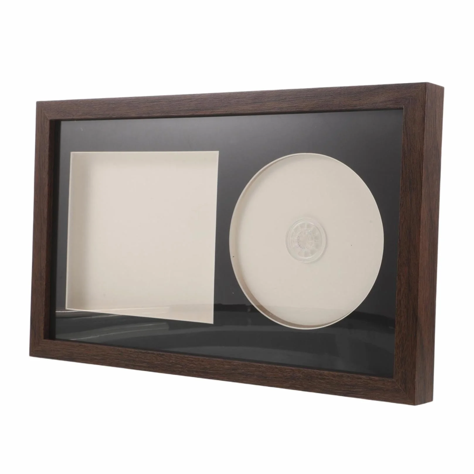 Drewniany stojak 3D z winylu i płyt CD, uchwyt ścienny i stołowy, 14,2 x 12,4 cm, kolekcjoner muzyki Sto, Ele Showcase na albumy i płyty
