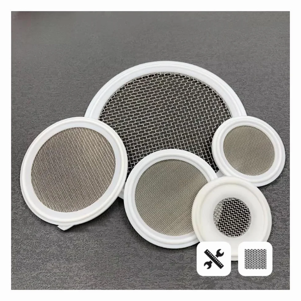 Filtr siatkowy Tri-Clamp z siatką ze stali nierdzewnej 10-500 oczek do domowego warzenia piwa - uszczelka sanitarna 38-102 mm(500Mesh 64mmod-2Inch Tc)