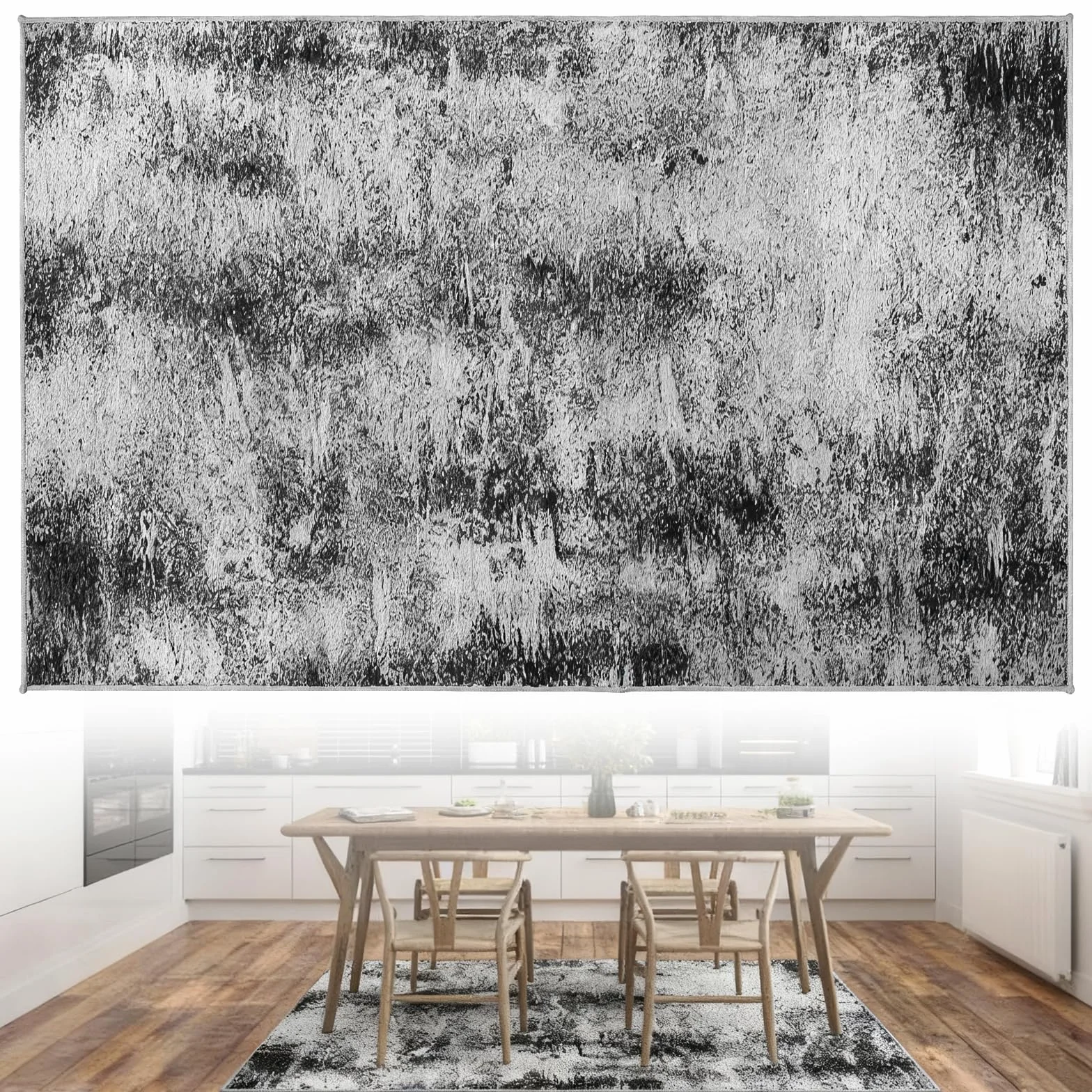 Mata ochronna podłogi pod krzesło biurowe, podkładka pod krzesło biurowe 90x120cm szara – odporna na zarysowania i antypoślizgowa podkładka pod krzesło biurowe do twardych podłóg, laminatu, parkietu i