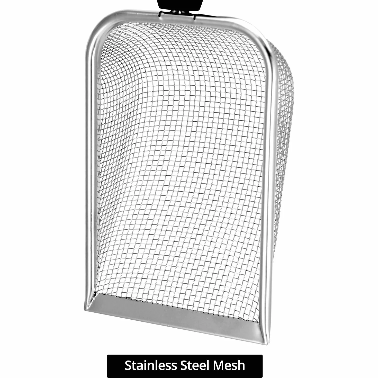QWORK Sito z piasku ze stali szlachetnej 2 x 2 mm metalowa łopata do piasku