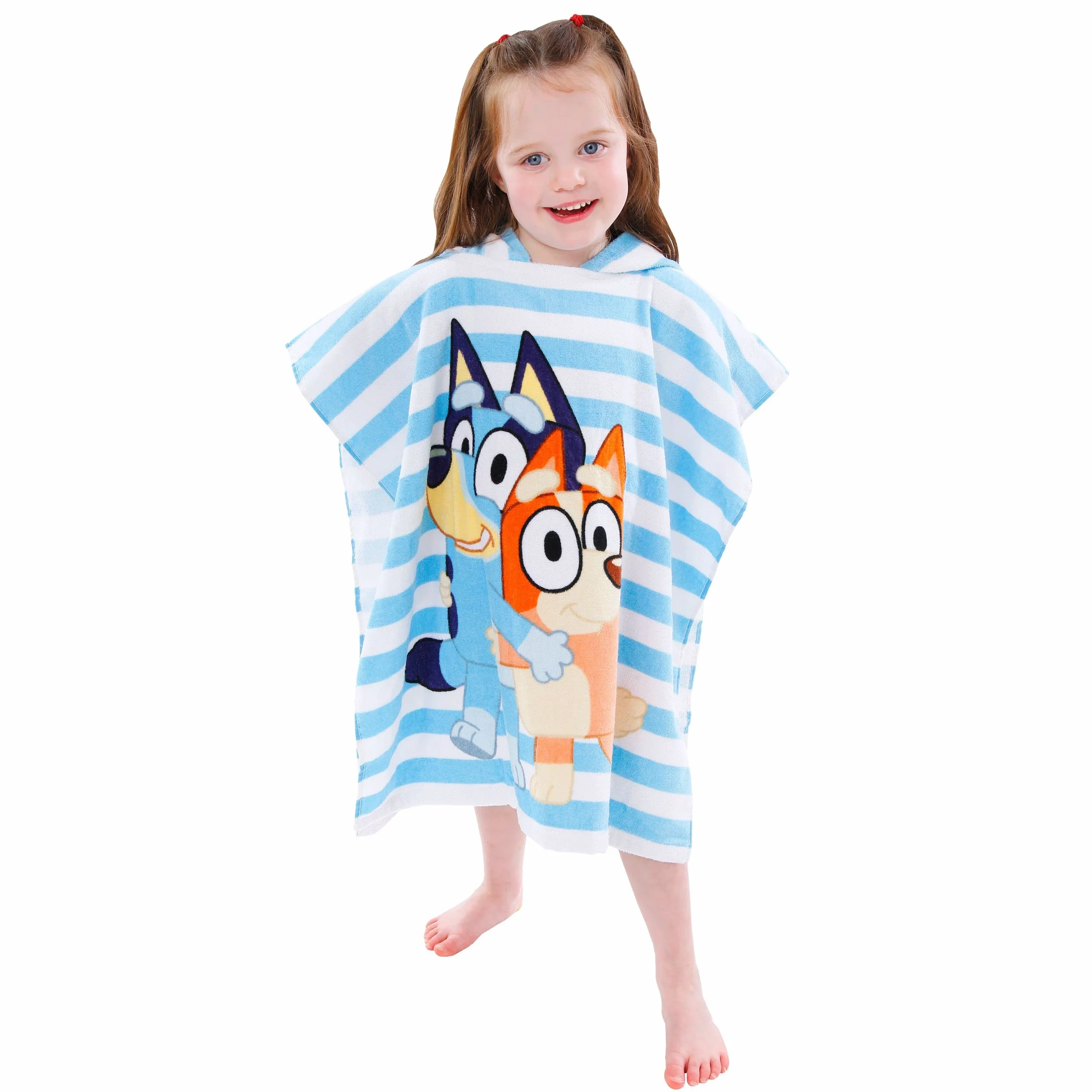 Ręcznik Bluey dla chłopców i dziewczynek | Kapturowe ręcznik-poncho dla dzieci | Ręczniki do pływania w basenie i na plaży