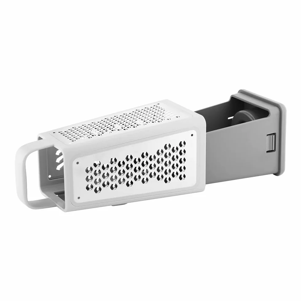 ZWILLING Z-Cut Tarka Czworokątna, technologia tarcia dwukierunkowego, miska zbierająca, ostrze ze stali nierdzewnej, można myć w zmywarce, szary