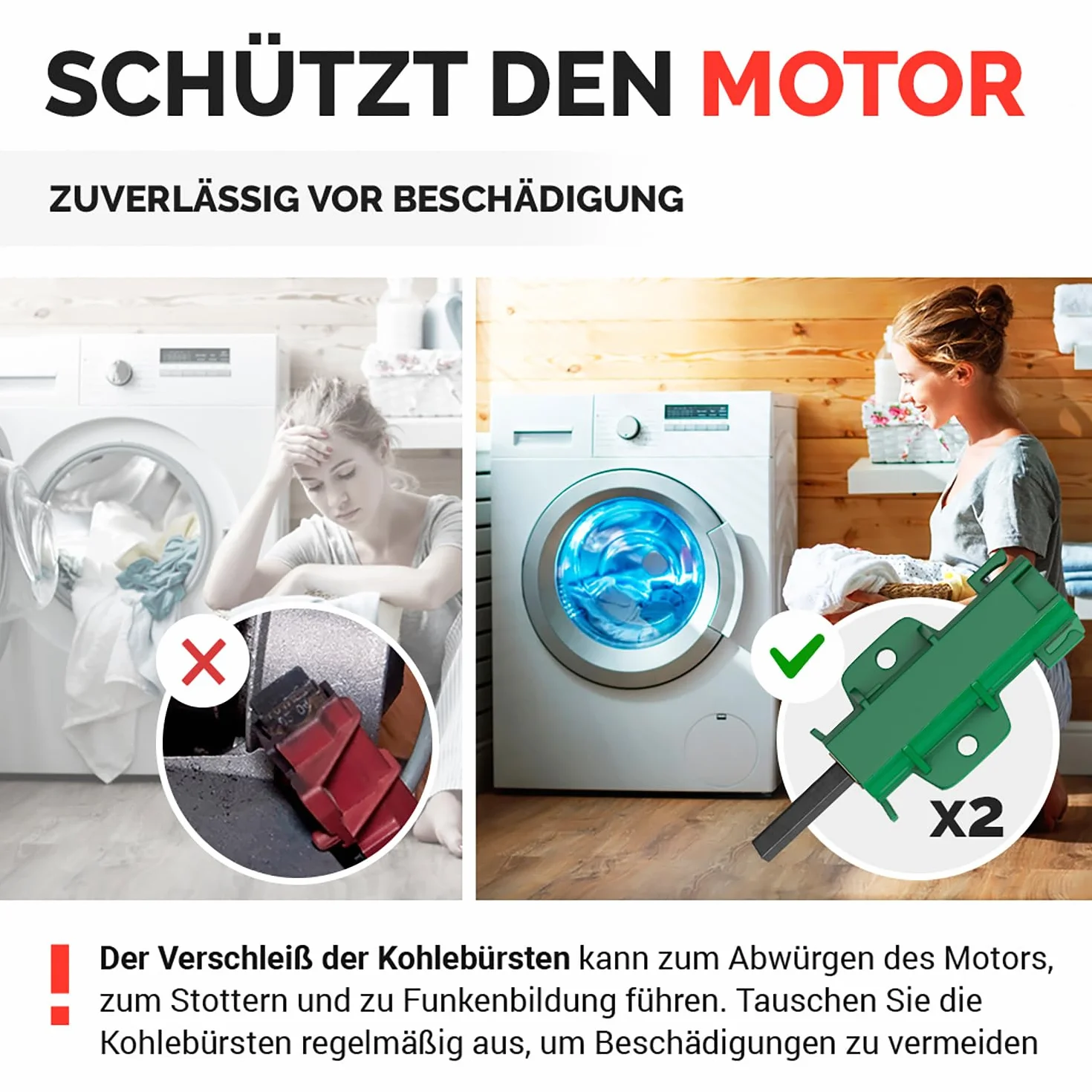Szczotki węglowe 2 szt. zamiennik do Beko 371202407 L24MF7 szczotki do silnika węgiel szlifierski do pralki silnika