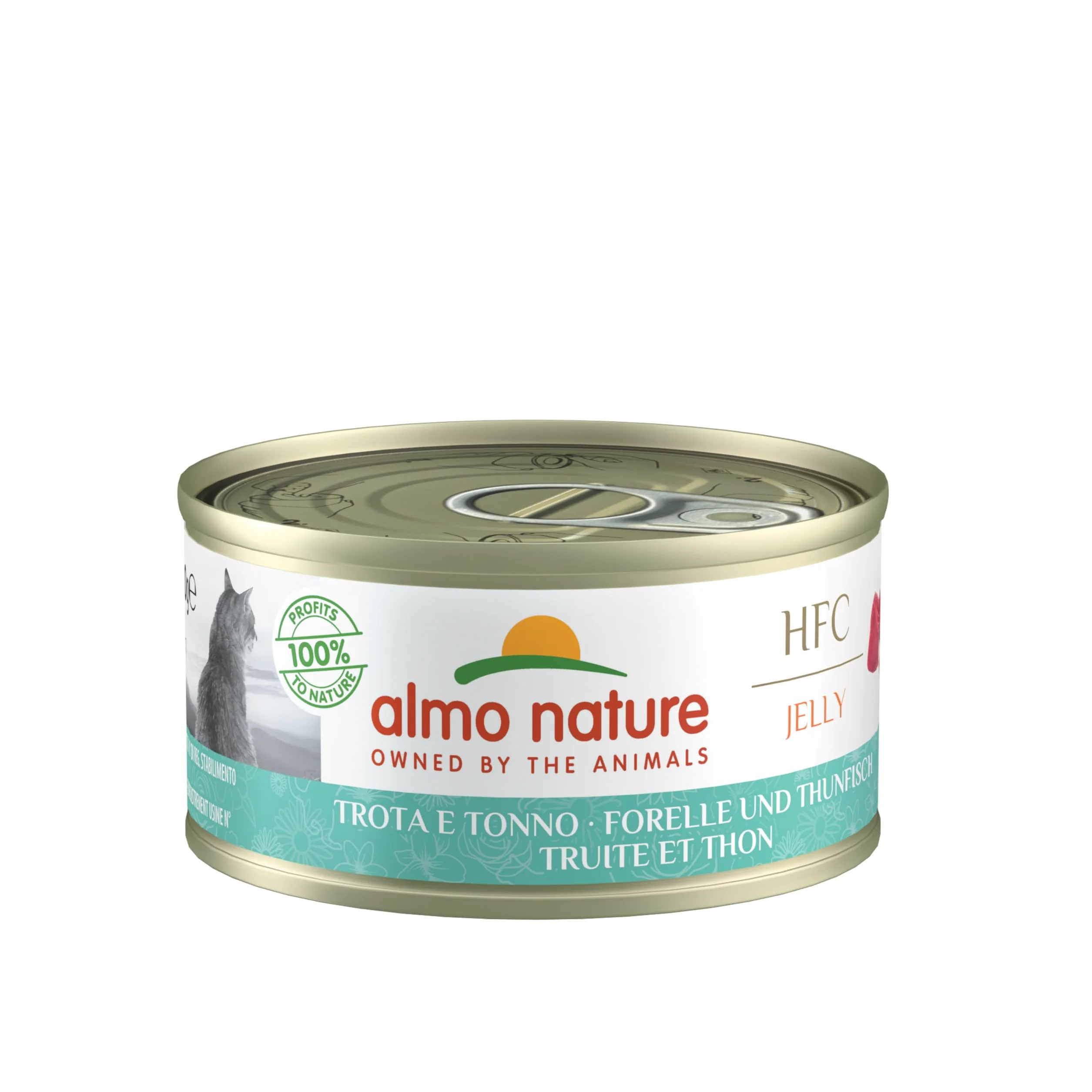 Almo Nature Jelly z pstrągiem i tuńczykiem Mokra karma w galaretce dla dorosłych kotów 6x70 g
