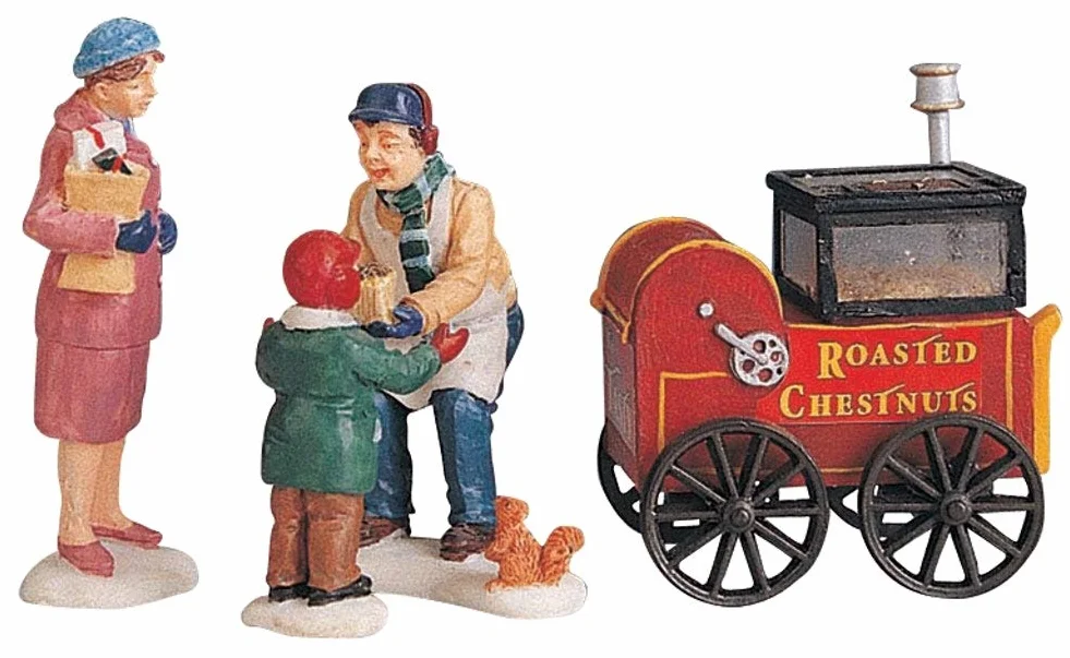 ROASTED CHESTNUT STAND SET OF 4 LEMAX