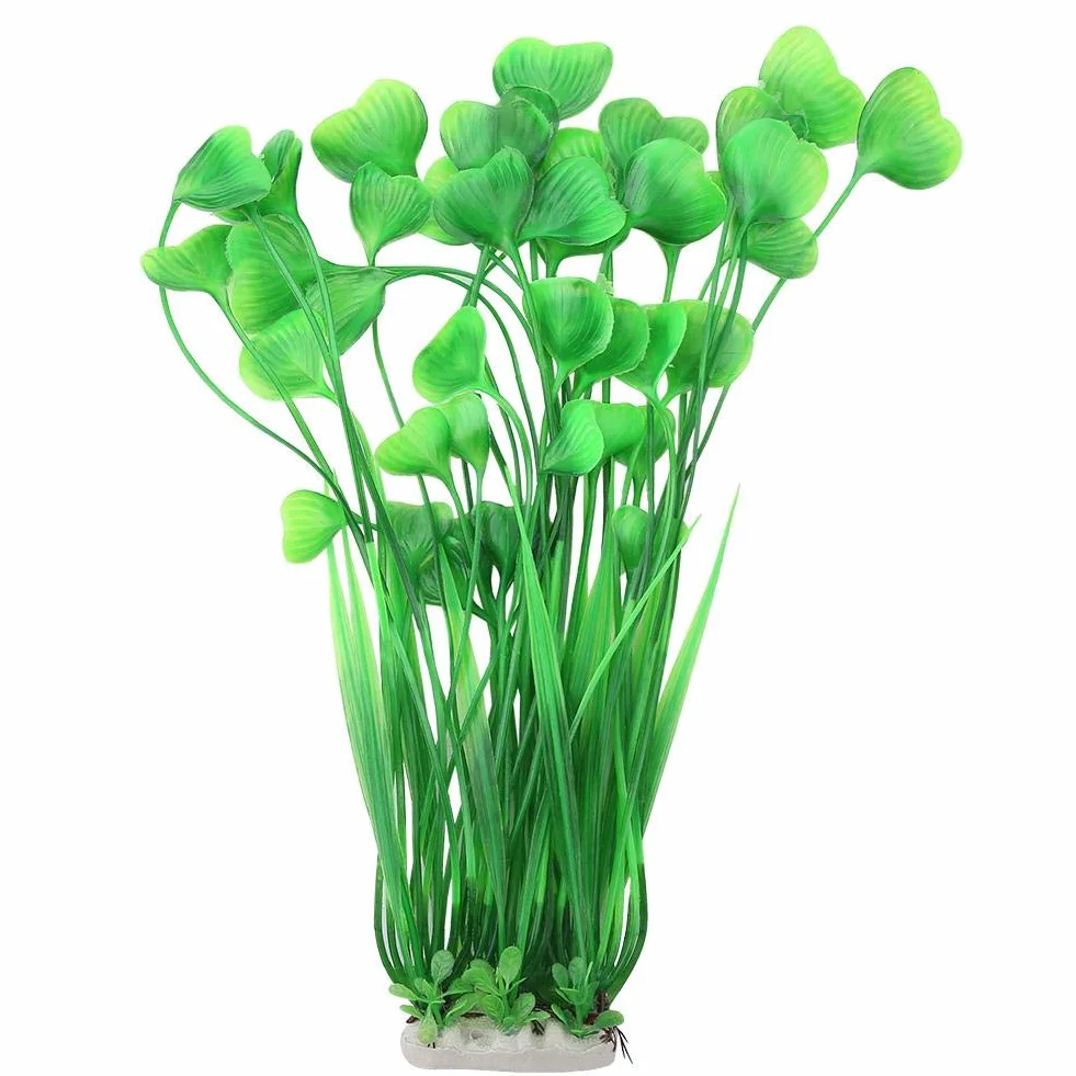 Akwarium Sztuczne Rośliny Wodne Plastikowe Realistyczne Trawa Ornament Dekoracje Zielony