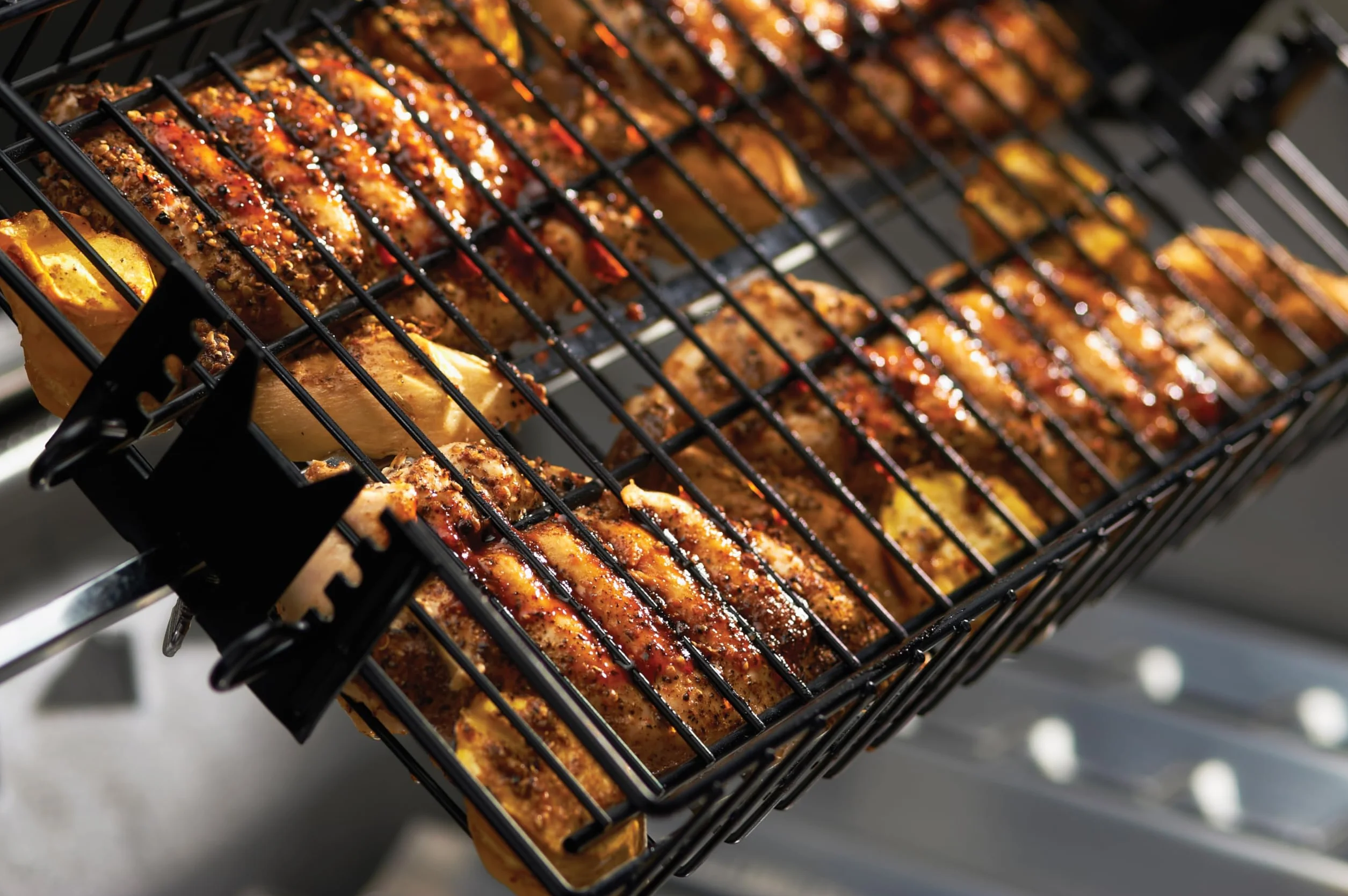 Onward Manufacturing Company Non-Stick Flat Spit Rotisserie Grill Basket