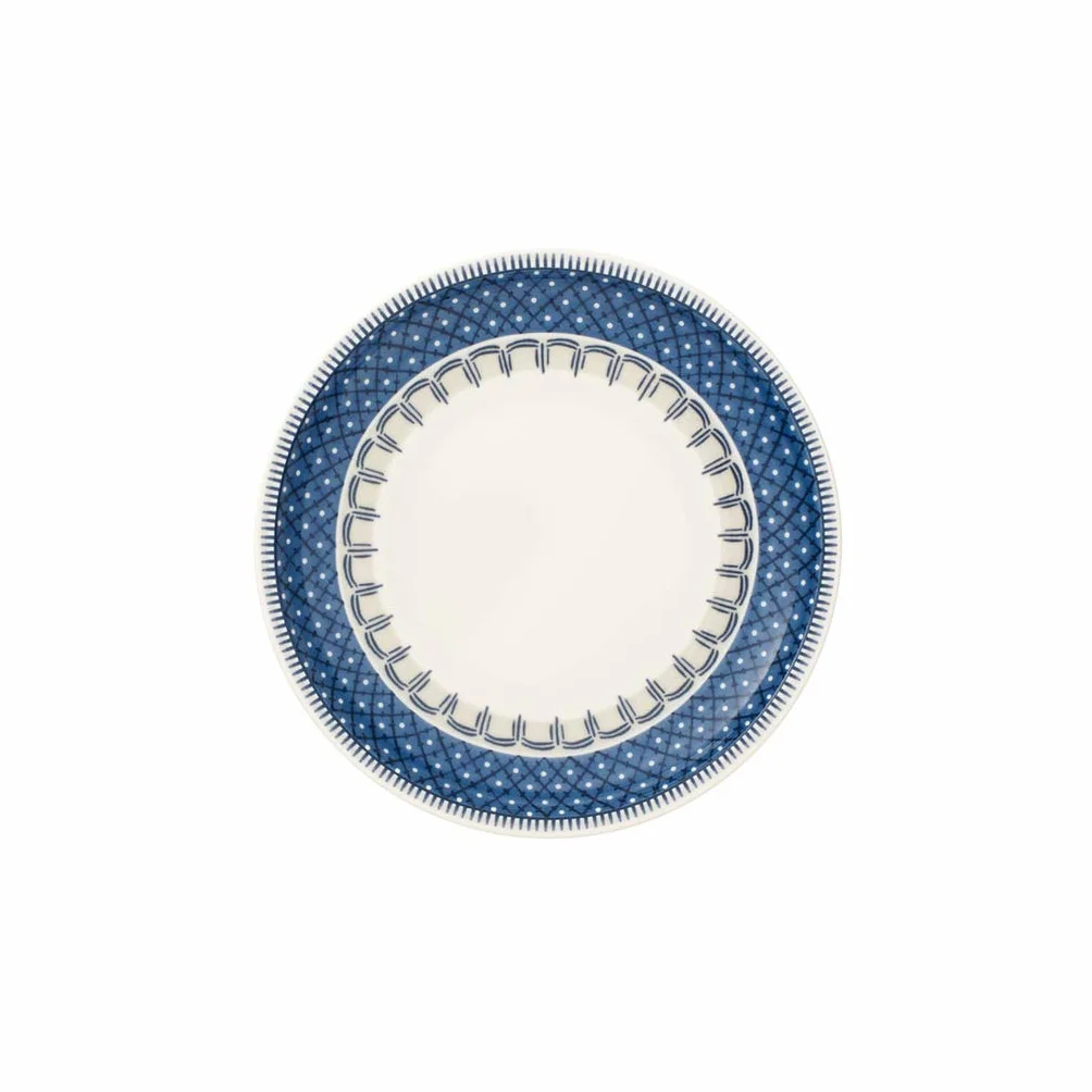 Villeroy und Boch Casale Blu talerz na chleb, porcelana premium, niebieski/biały, 16 cm