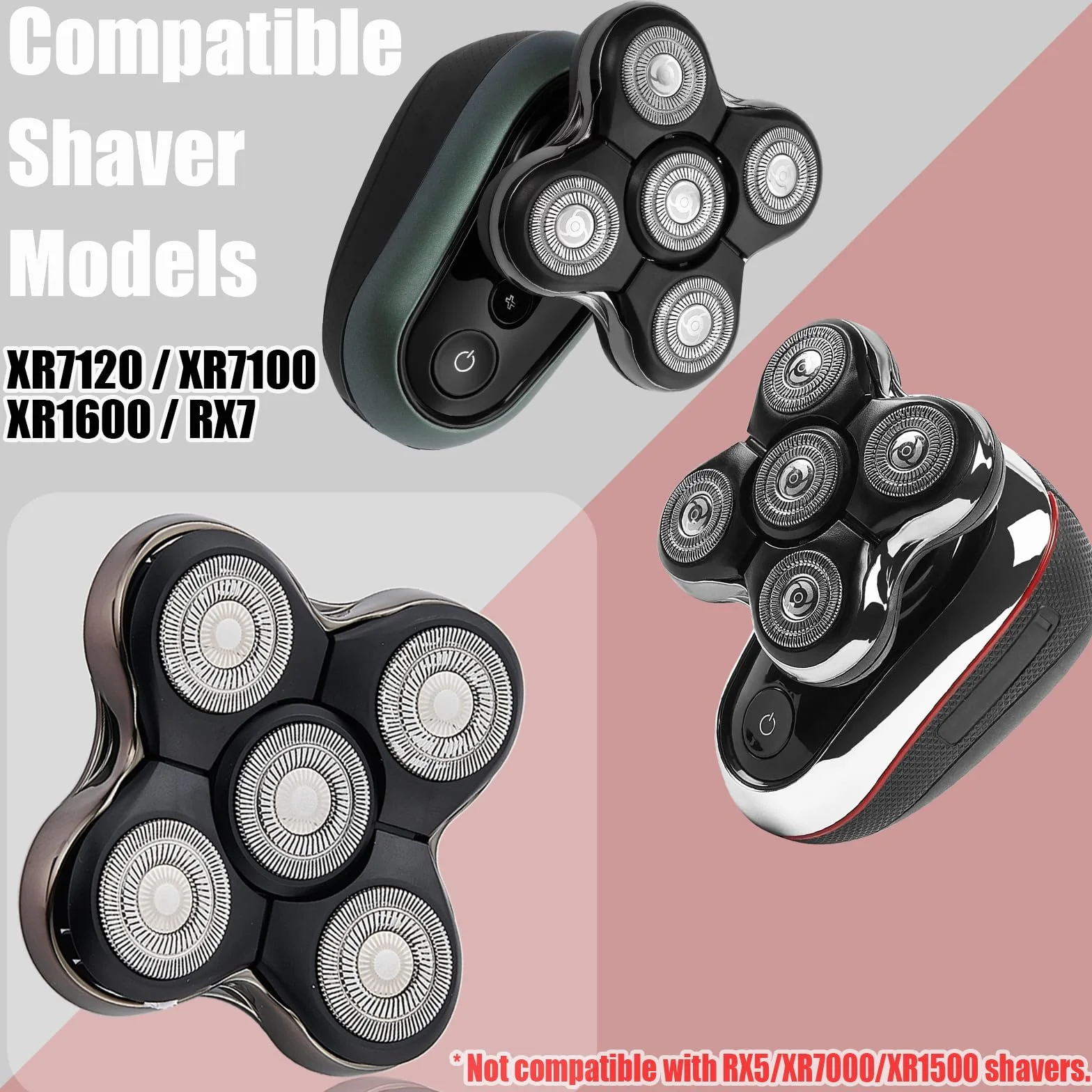 RX7 ostrza zapasowe, kompatybilne z Remington Balder XR1600, BOSS XR7120, XR7100 – bardzo precyzyjne ostrza do strzyżenia włosów (2 opakowania)