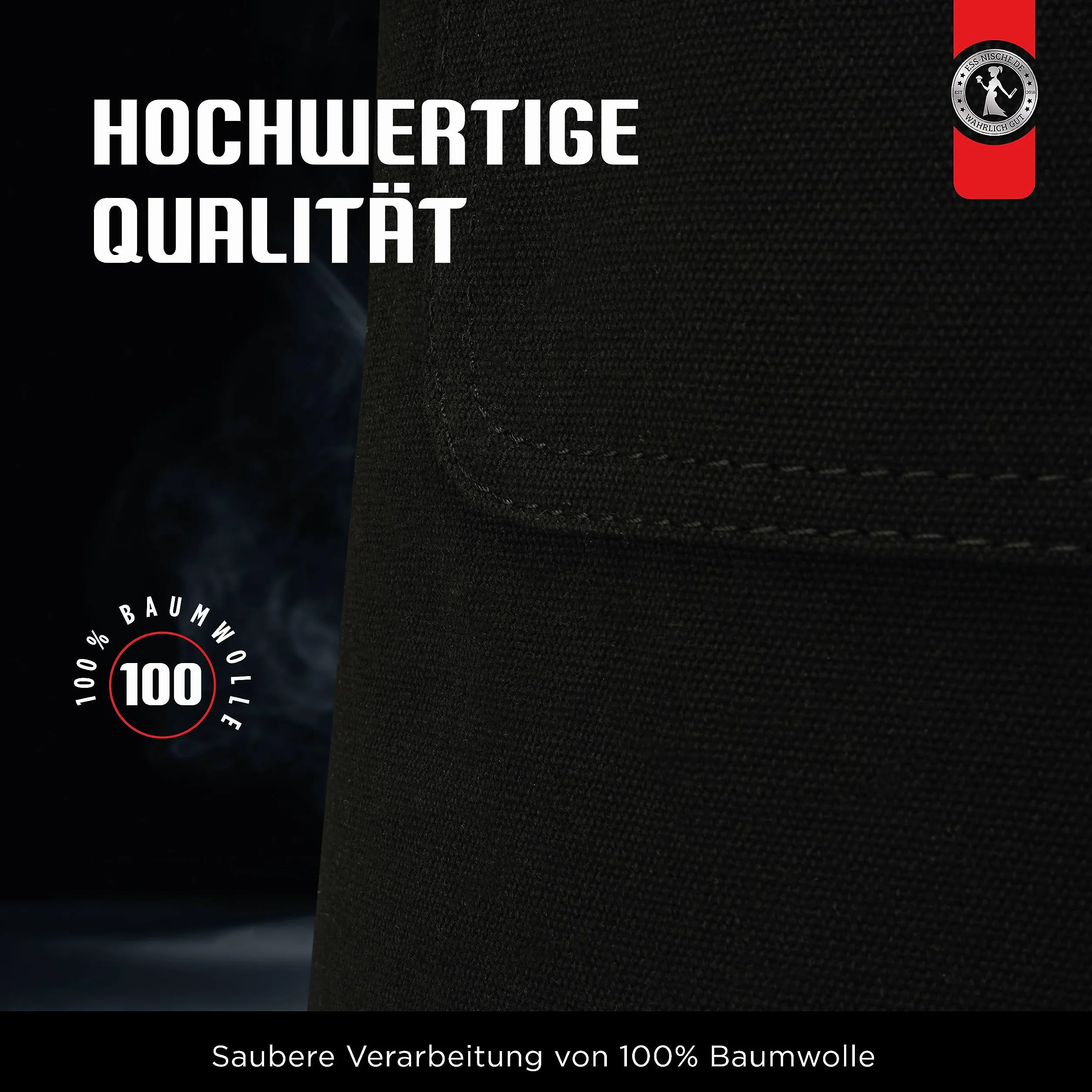 Ess-Nische® Fartuch kucharski, fartuch do grillowania dla mężczyzn i kobiet, fartuch kuchenny dla mężczyzn, idealny jako prezent dla mężczyzn, babci lub dziadka, bardzo długi fartuch dżinsowy, wiele