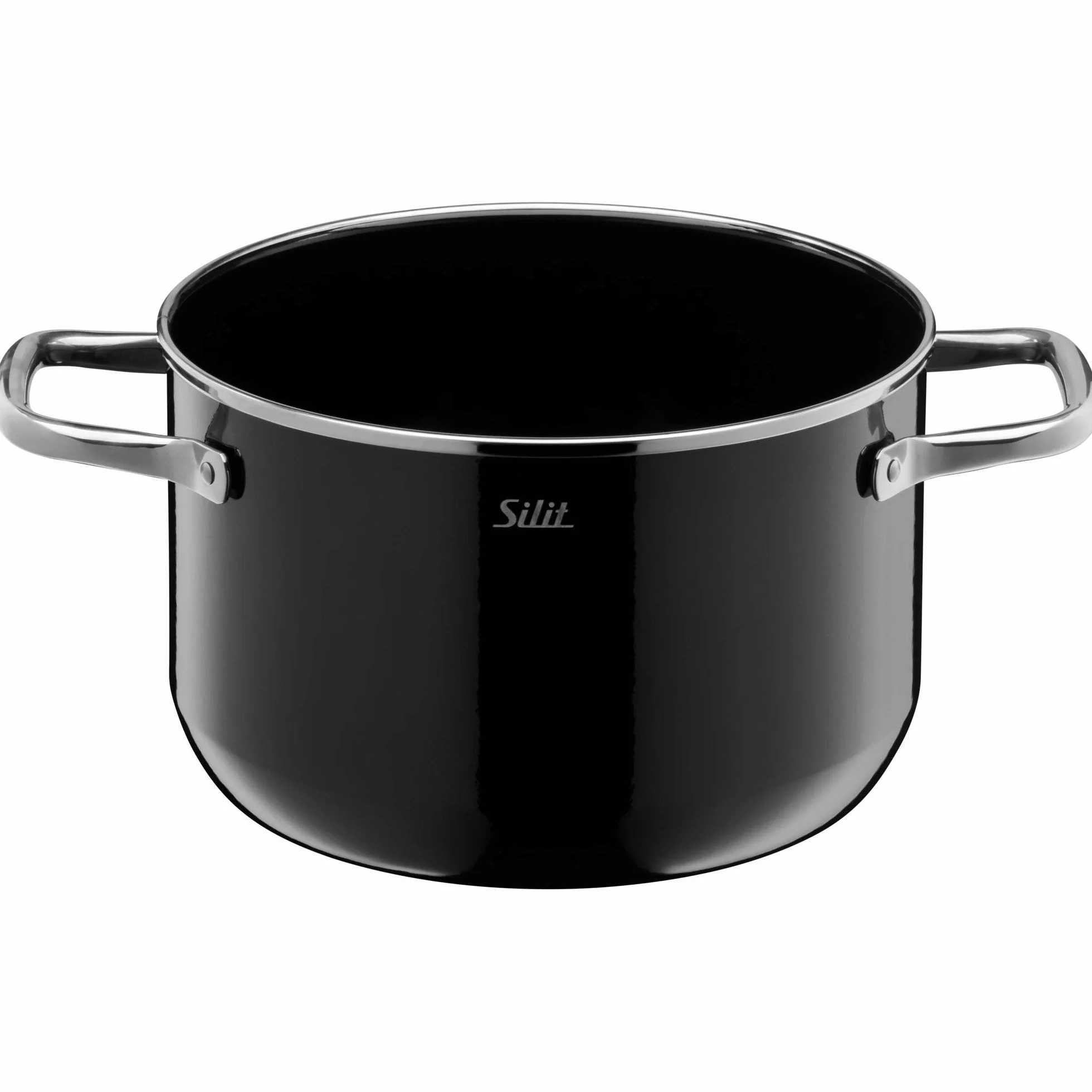 Silit Elegance Zestaw Garnków Indukcyjnych, 18/8 Stainless Steel, Przezroczysty/Czarny, 4 Sztuk