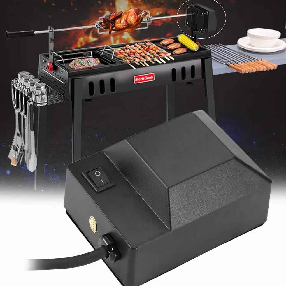 Silnik do pieczenia grill silnik rożna grill gazowy elektryczny główny silnik rożna wodoodporny silnik grilla na baterie, wtyczka EU 220V