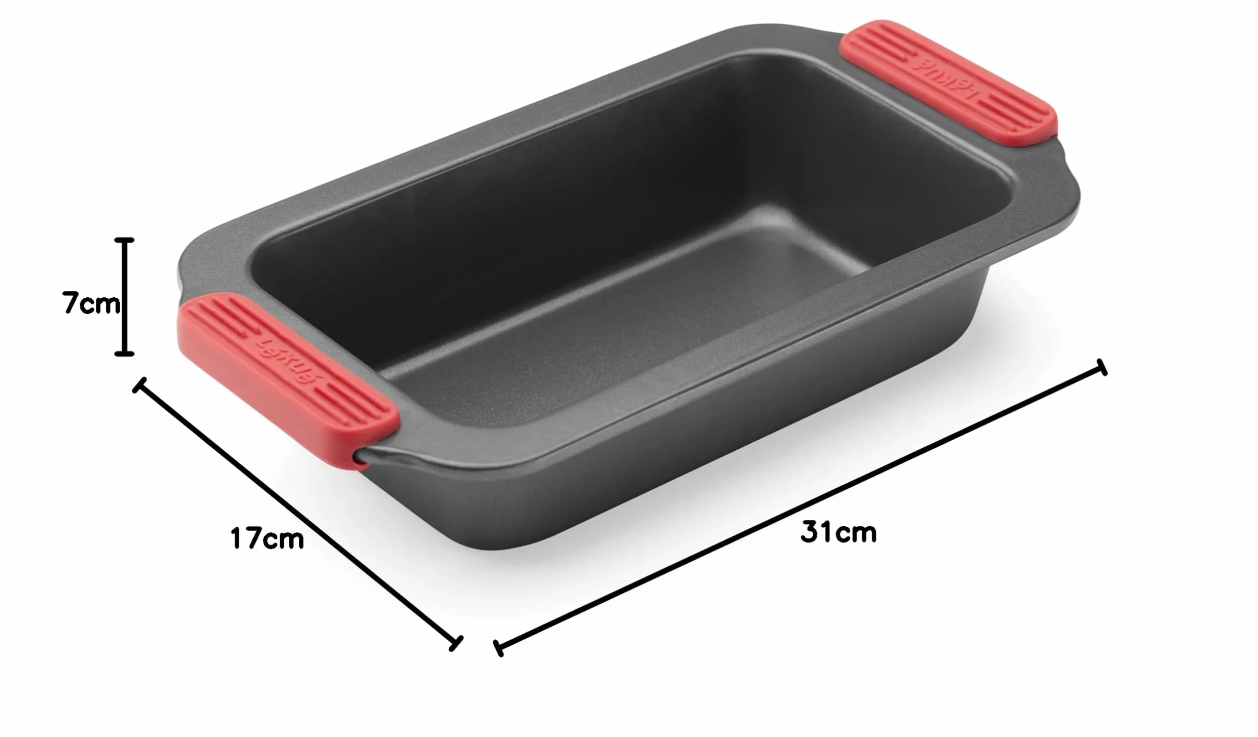 Lékué Prostokątna forma do ciasta nieprzywierająca metalowa, 28 cm