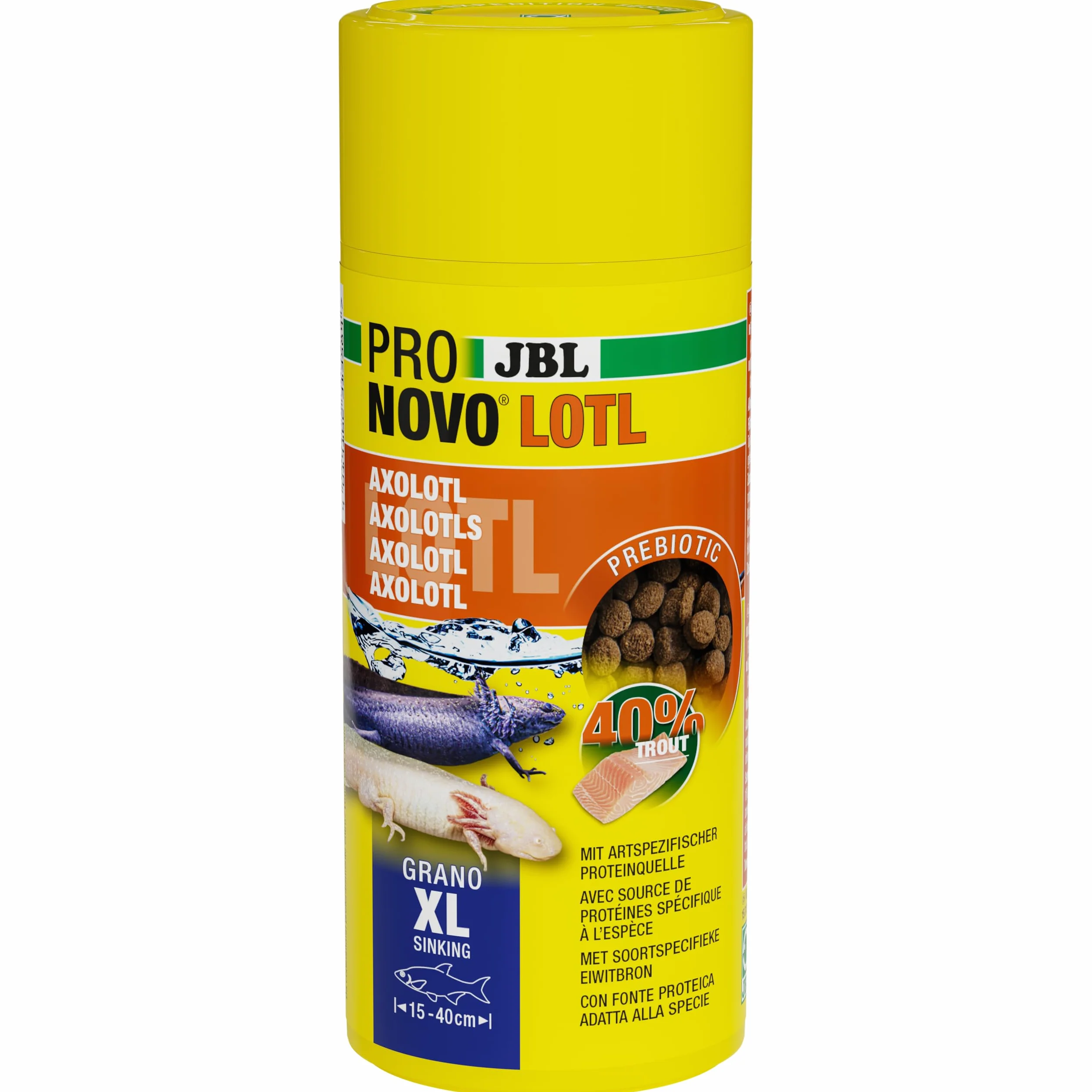 JBL PRONOVO LOTL GRANO pokarm dla Axolotl 15-25 cm granulat XL 250 ml